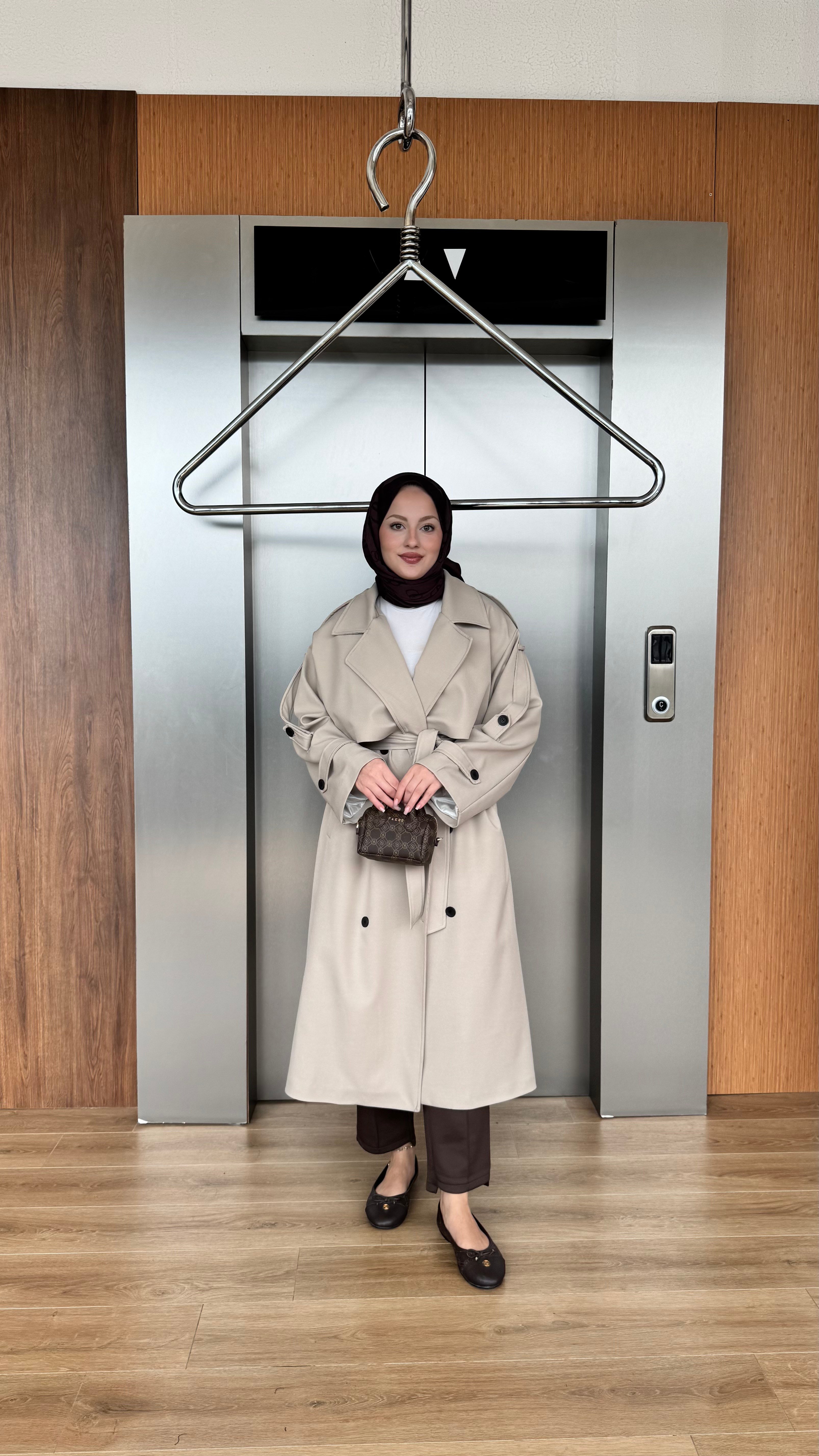 CASUAL ELEGANCE TRENÇKOT - BEJ