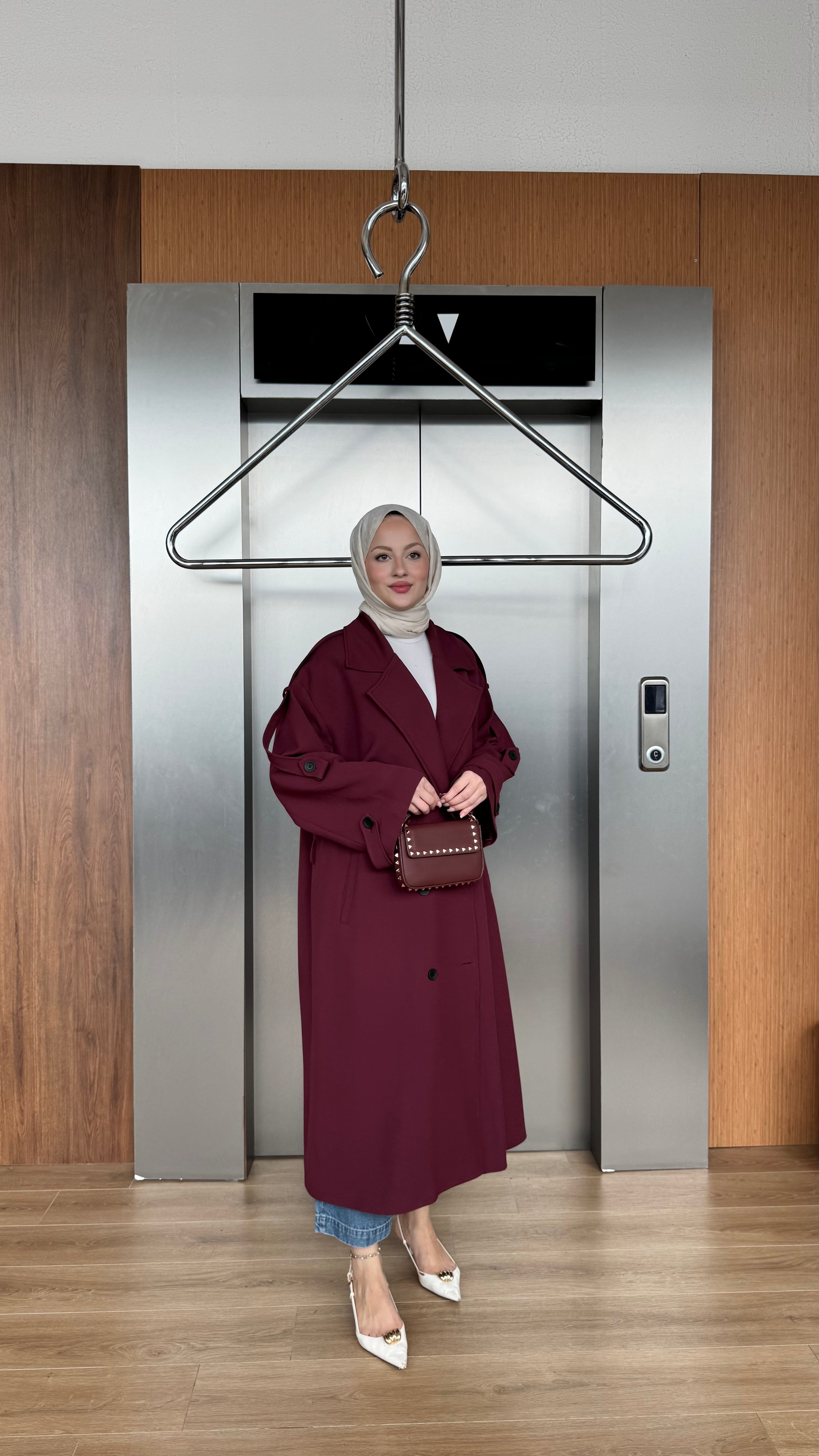 CASUAL ELEGANCE TRENÇKOT - BORDO