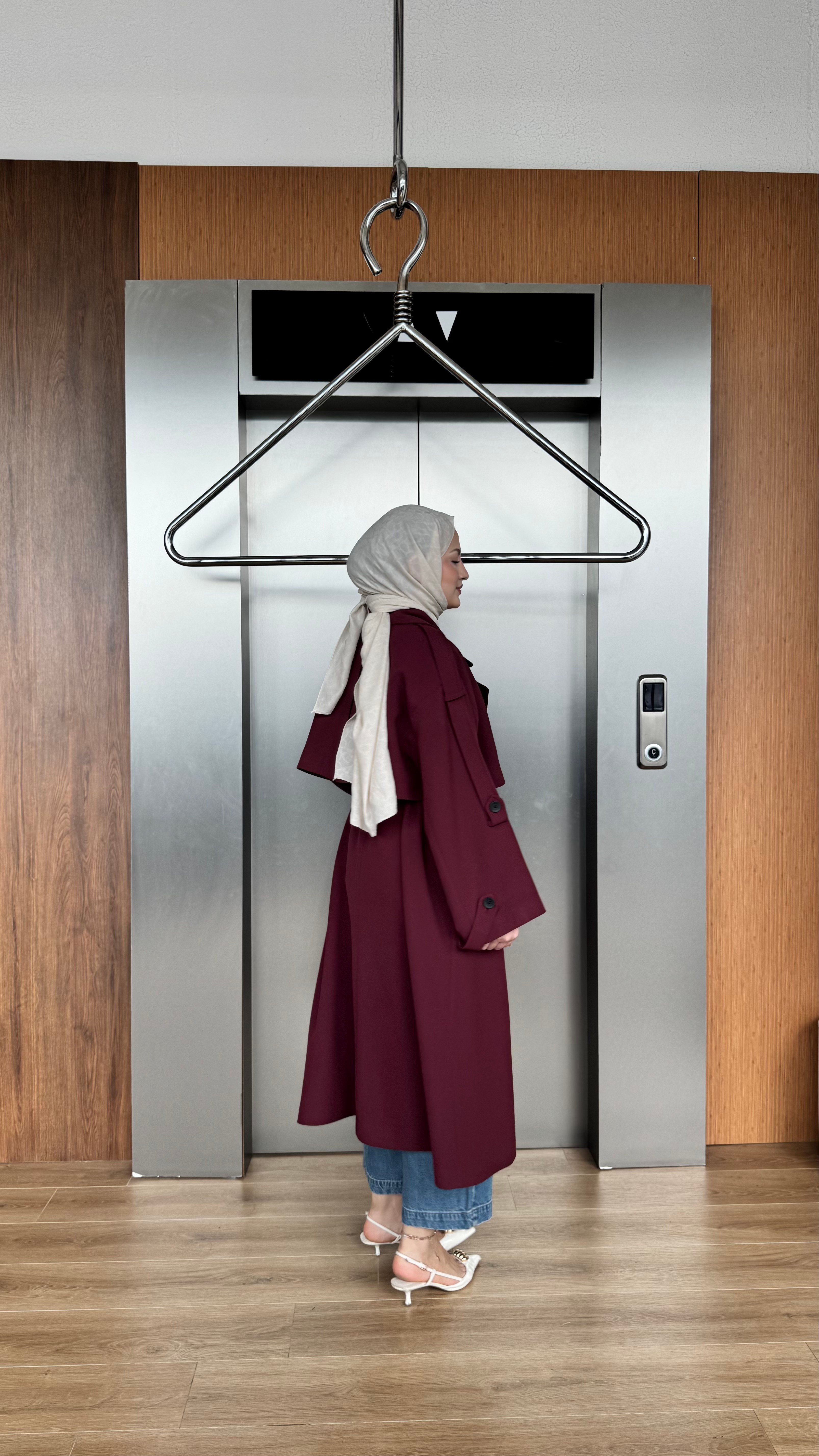 CASUAL ELEGANCE TRENÇKOT - BORDO