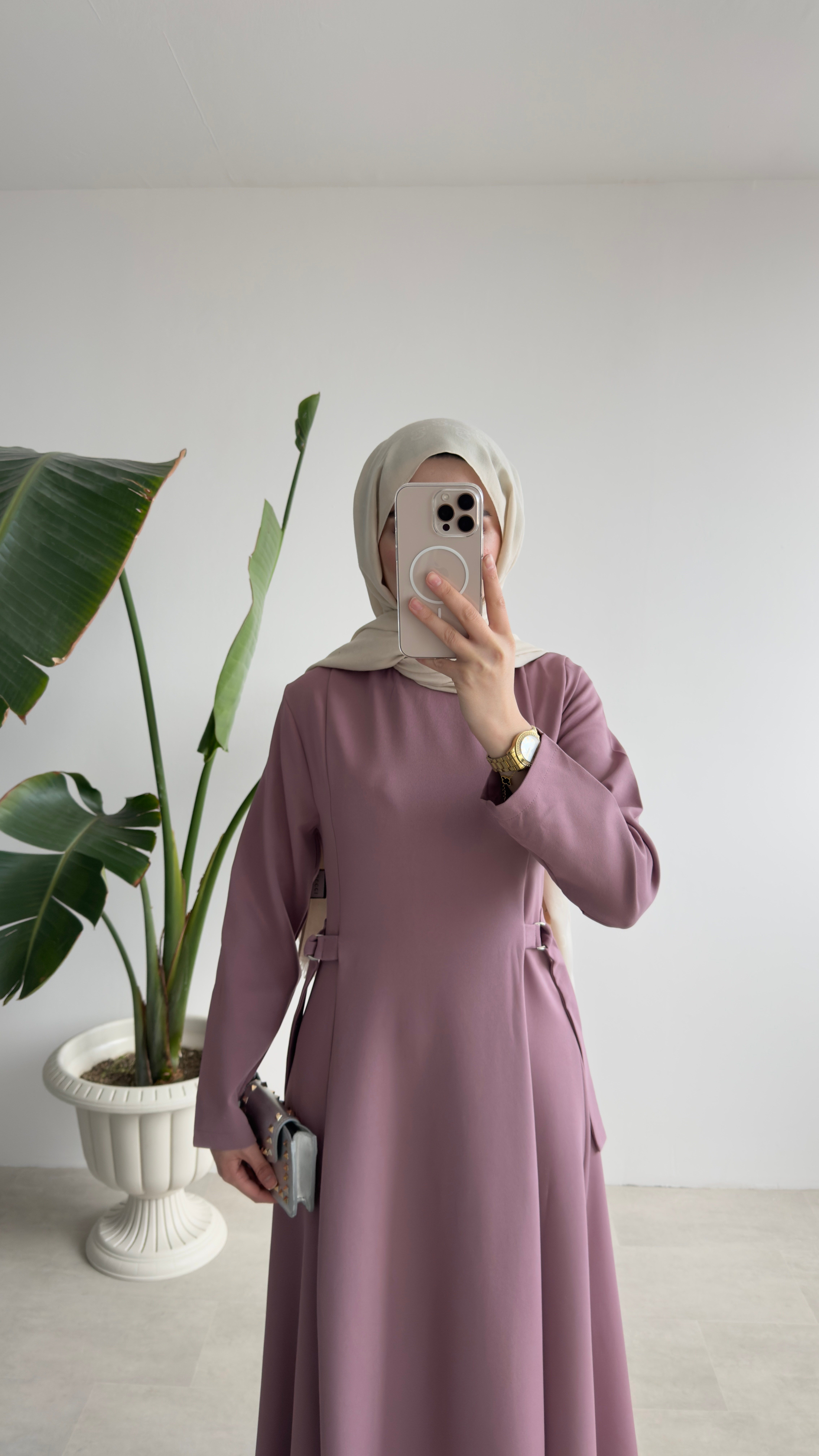 CLEO ELBİSE - GÜL KURUSU 