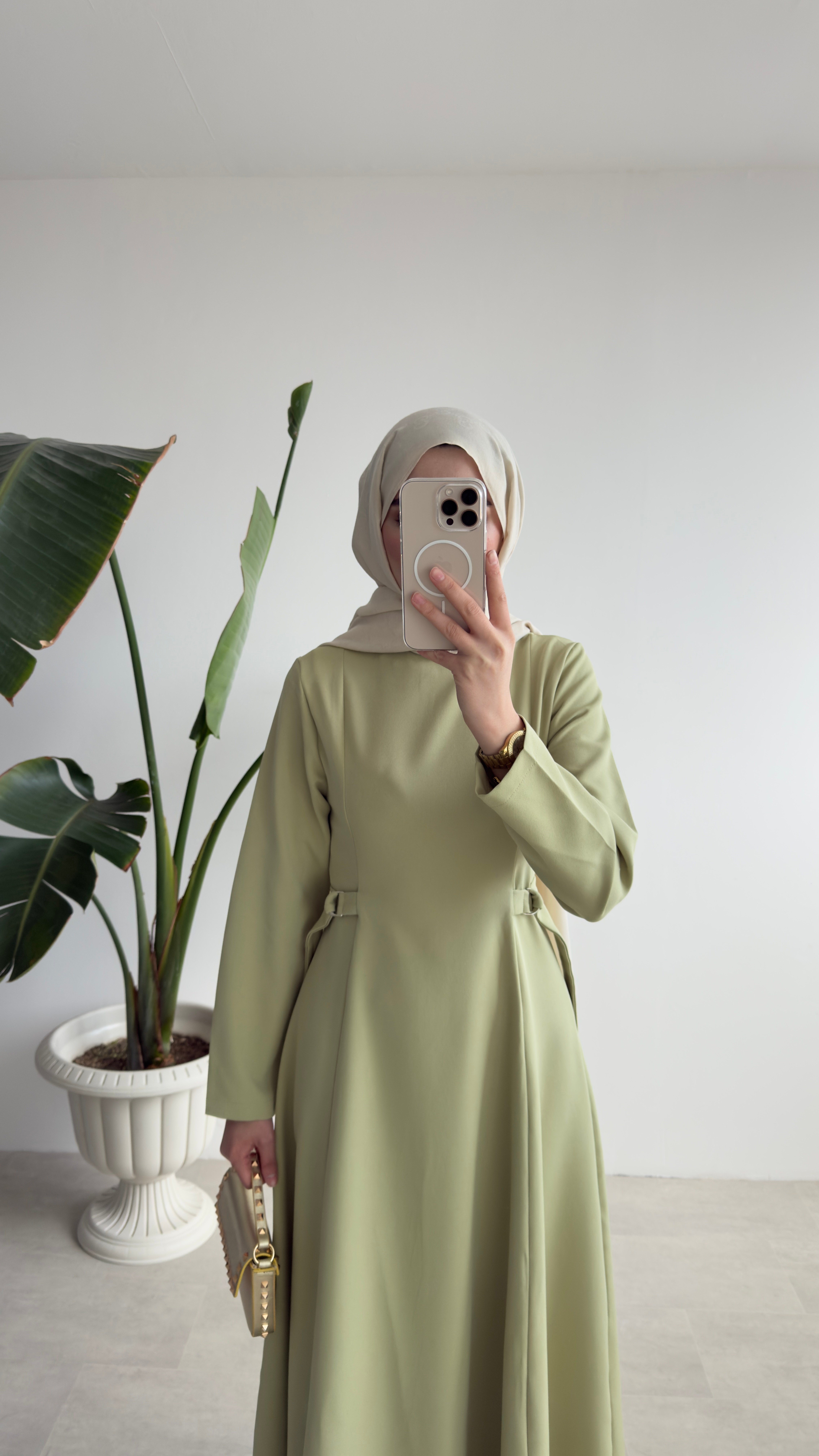 CLEO ELBİSE - ZEYTİN YEŞİLİ