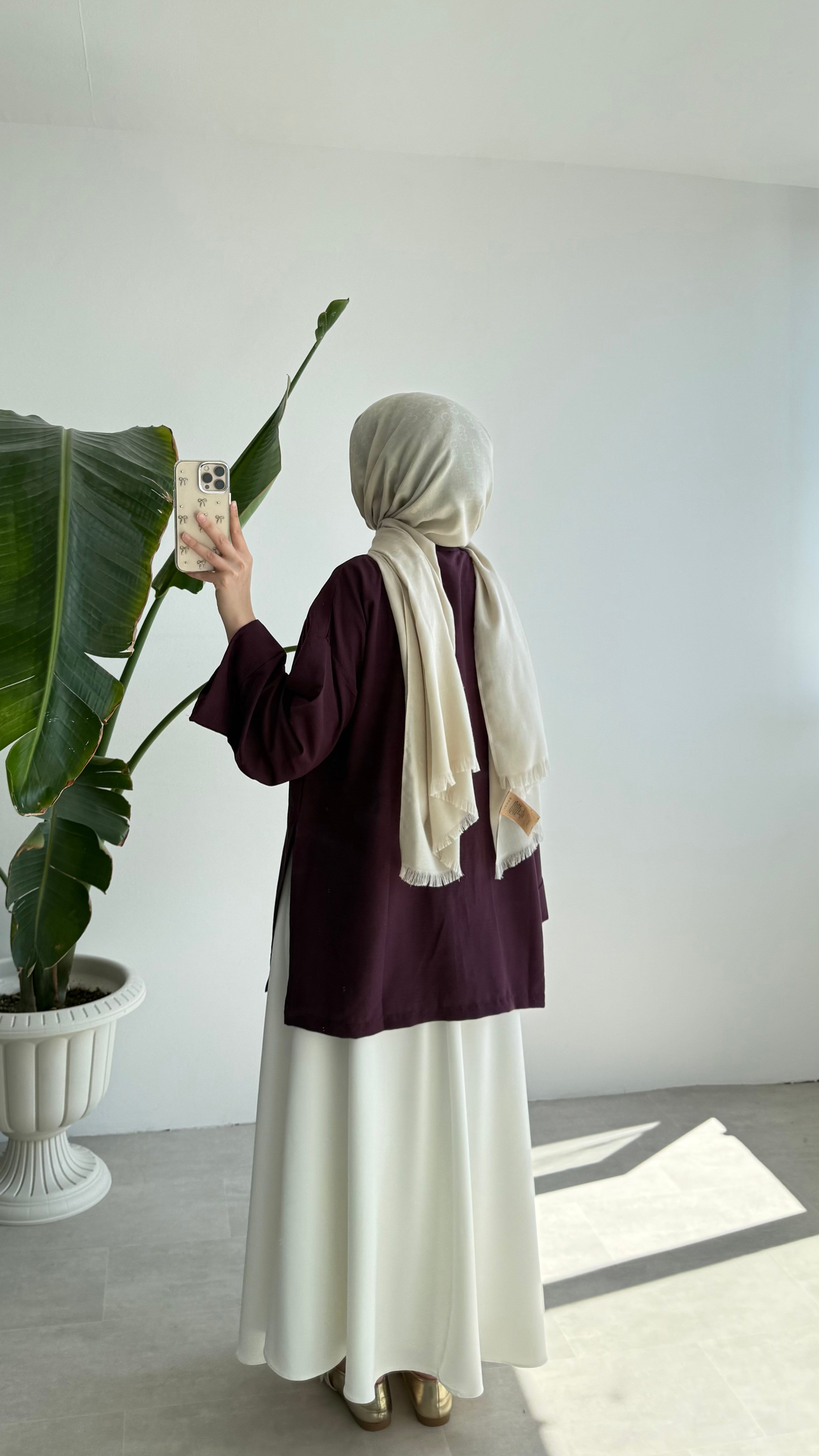 DUBLE KOL YIRTMAÇ GÖMLEK - MÜRDÜM