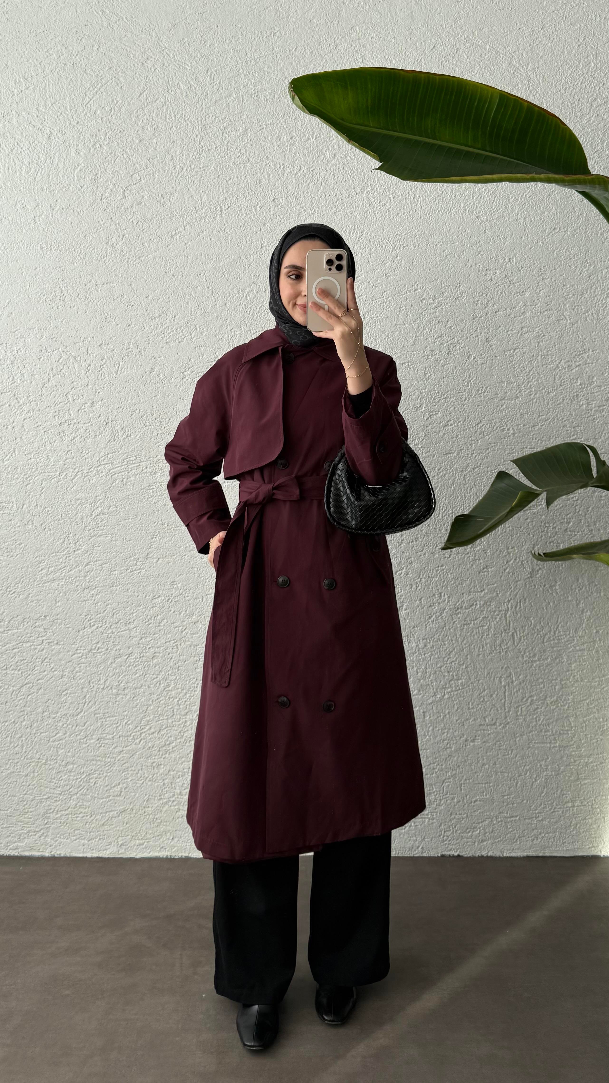 EFİL KUŞAKLI TRENÇKOT-BORDO