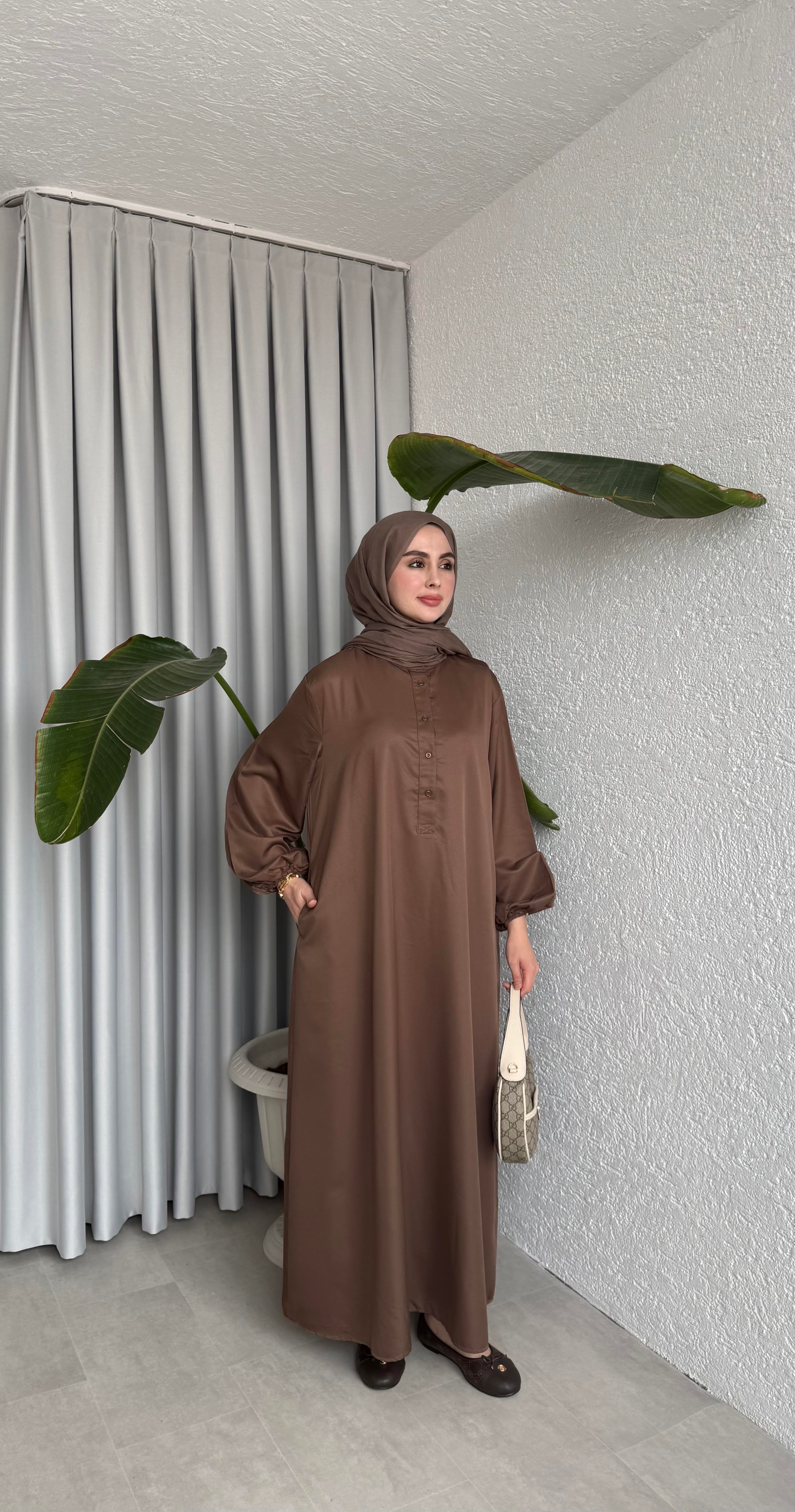 EMNA ELBİSE - KAHVE