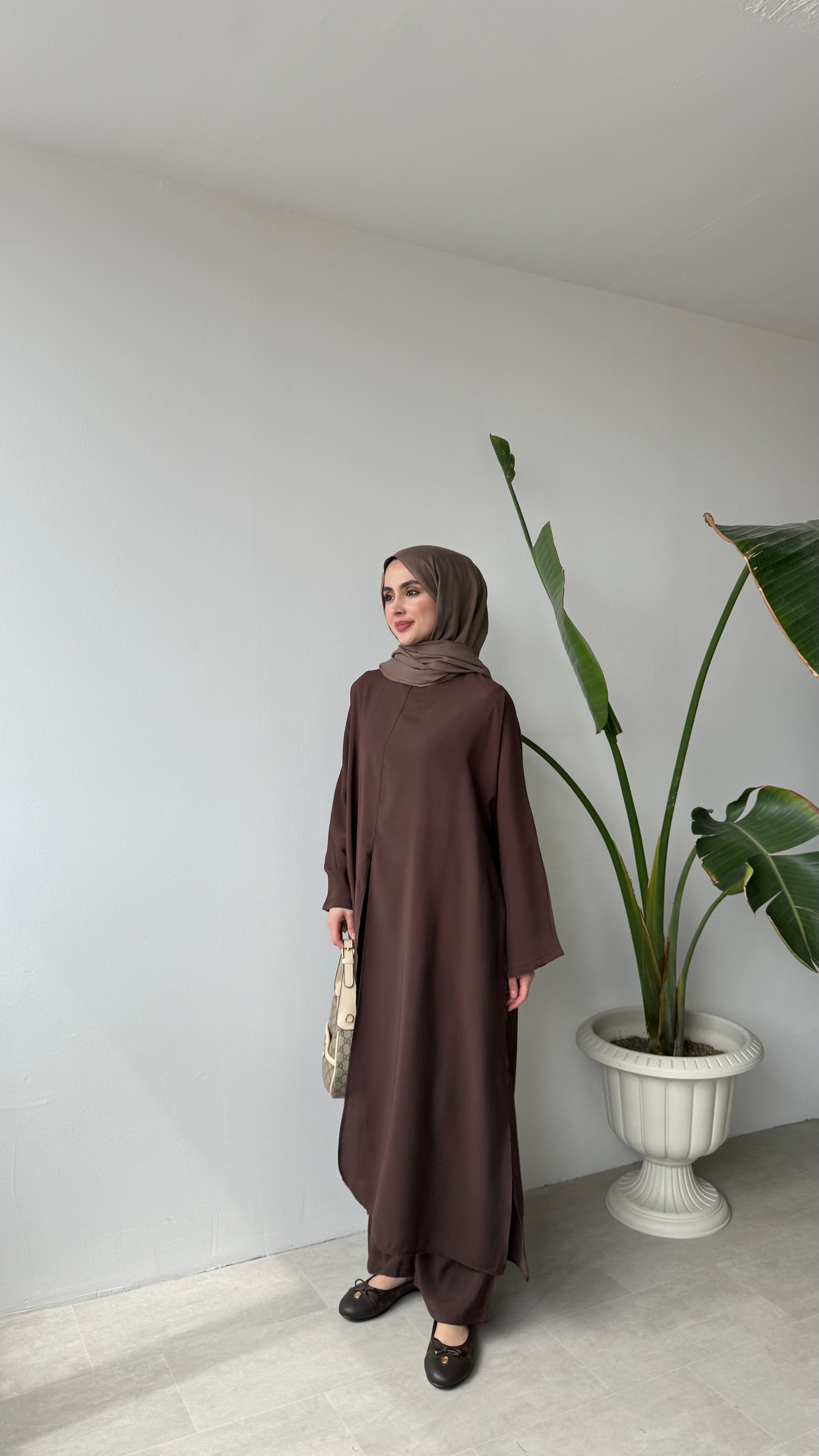 ESİLA YIRTMAÇLI TAKIM - KAHVE