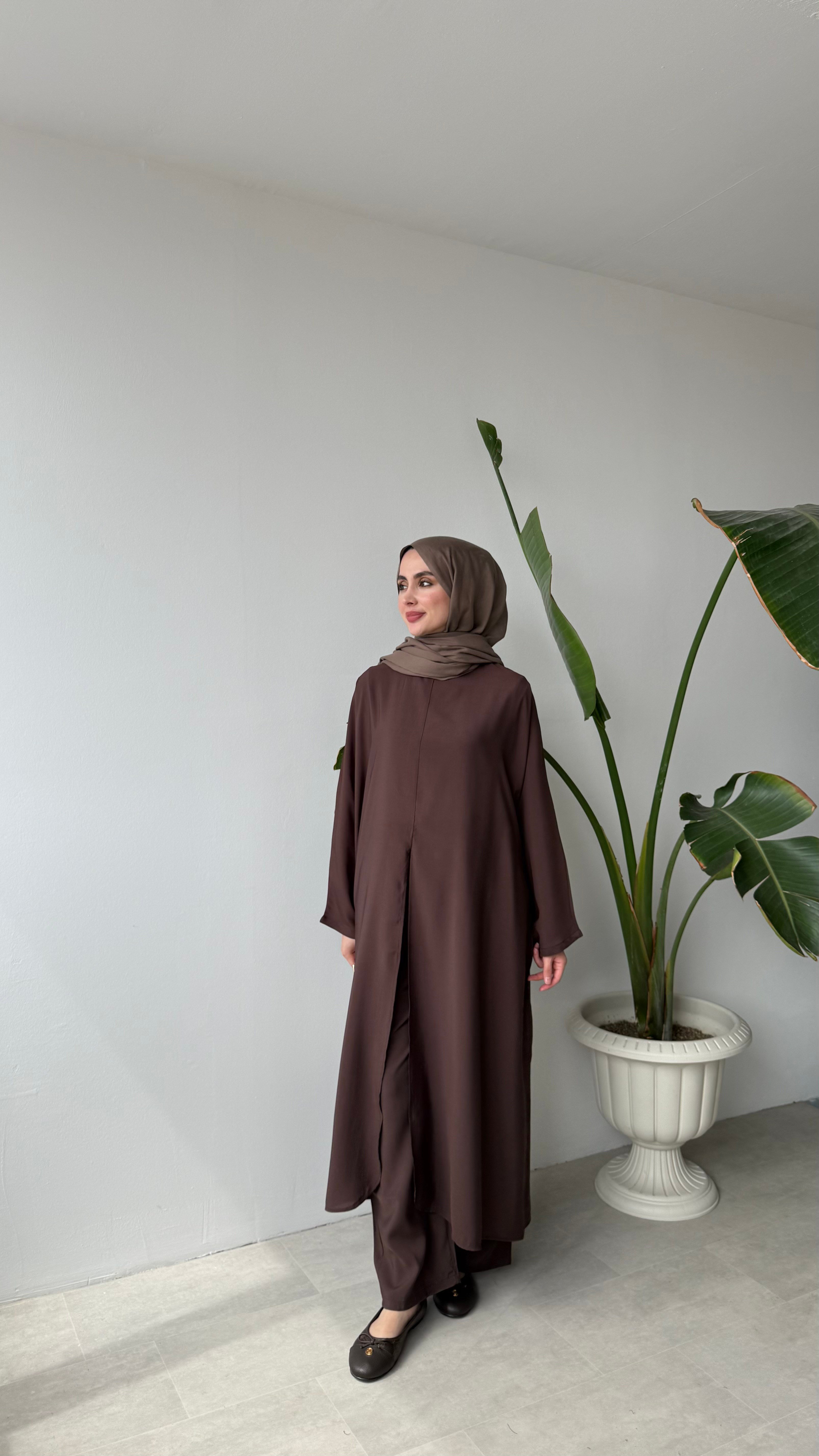 ESİLA YIRTMAÇLI TAKIM - KAHVE