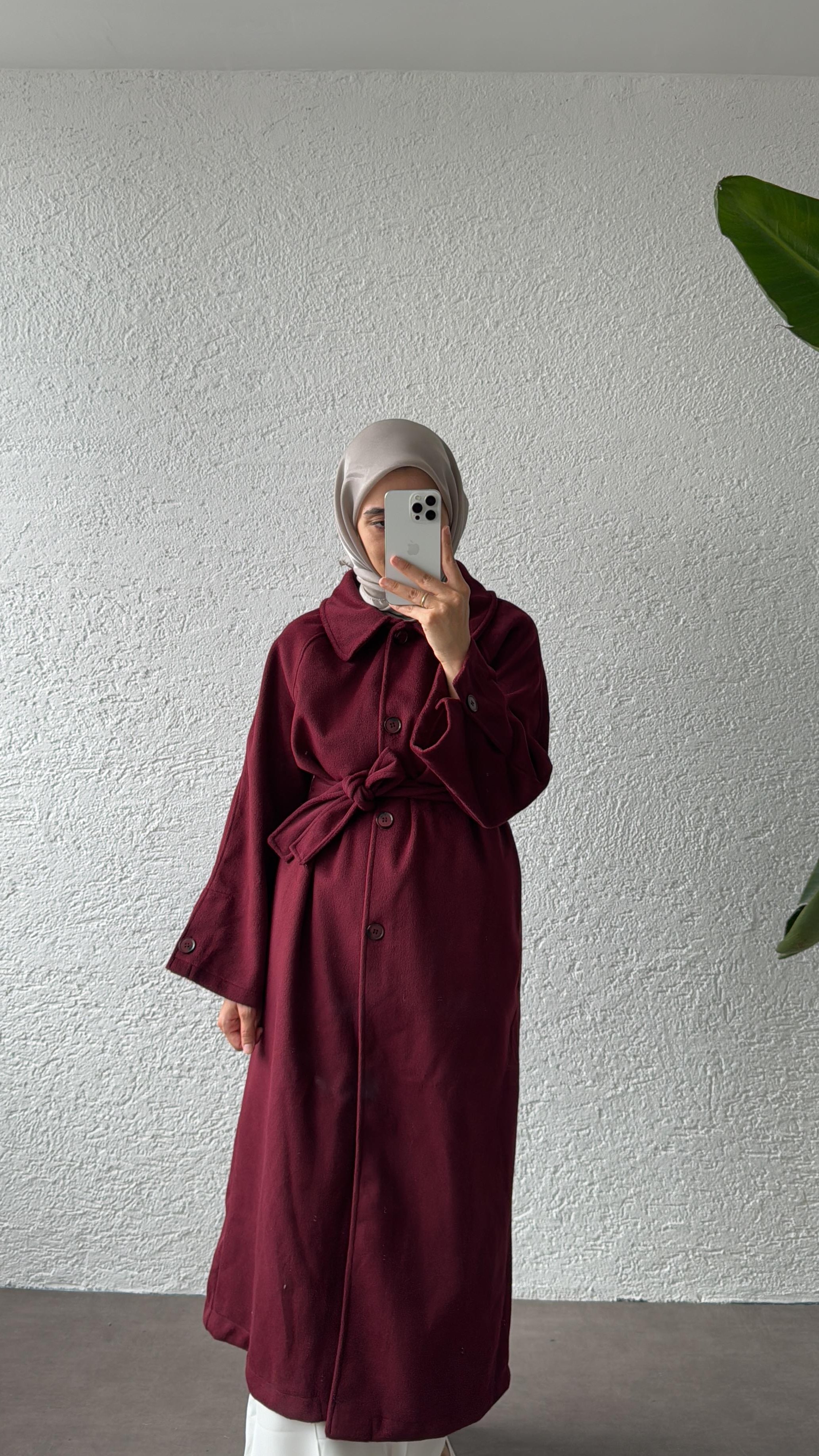 FLEUR KAŞE KABAN - BORDO