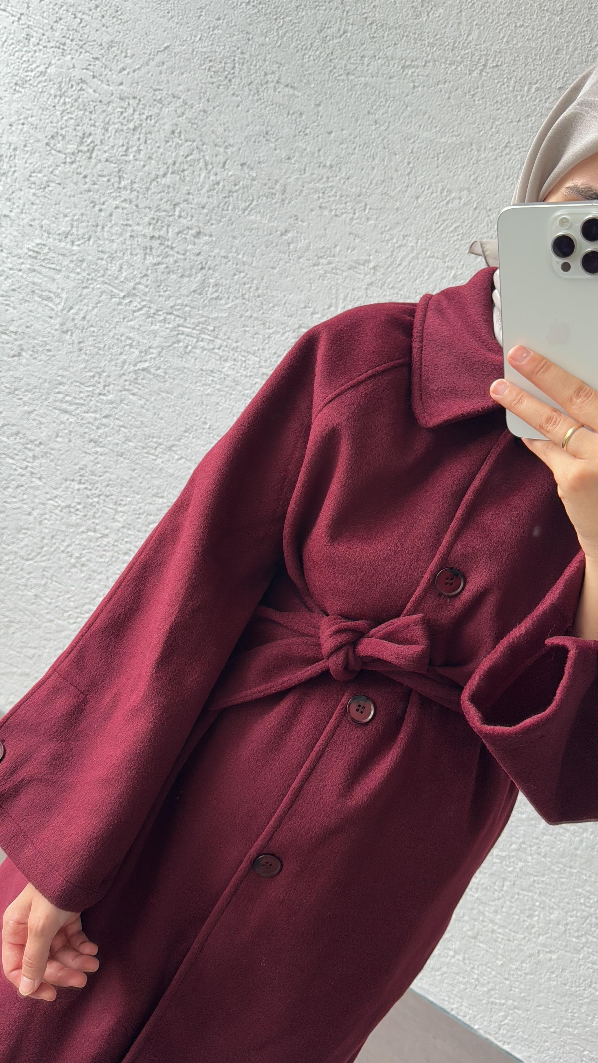 FLEUR KAŞE KABAN - BORDO
