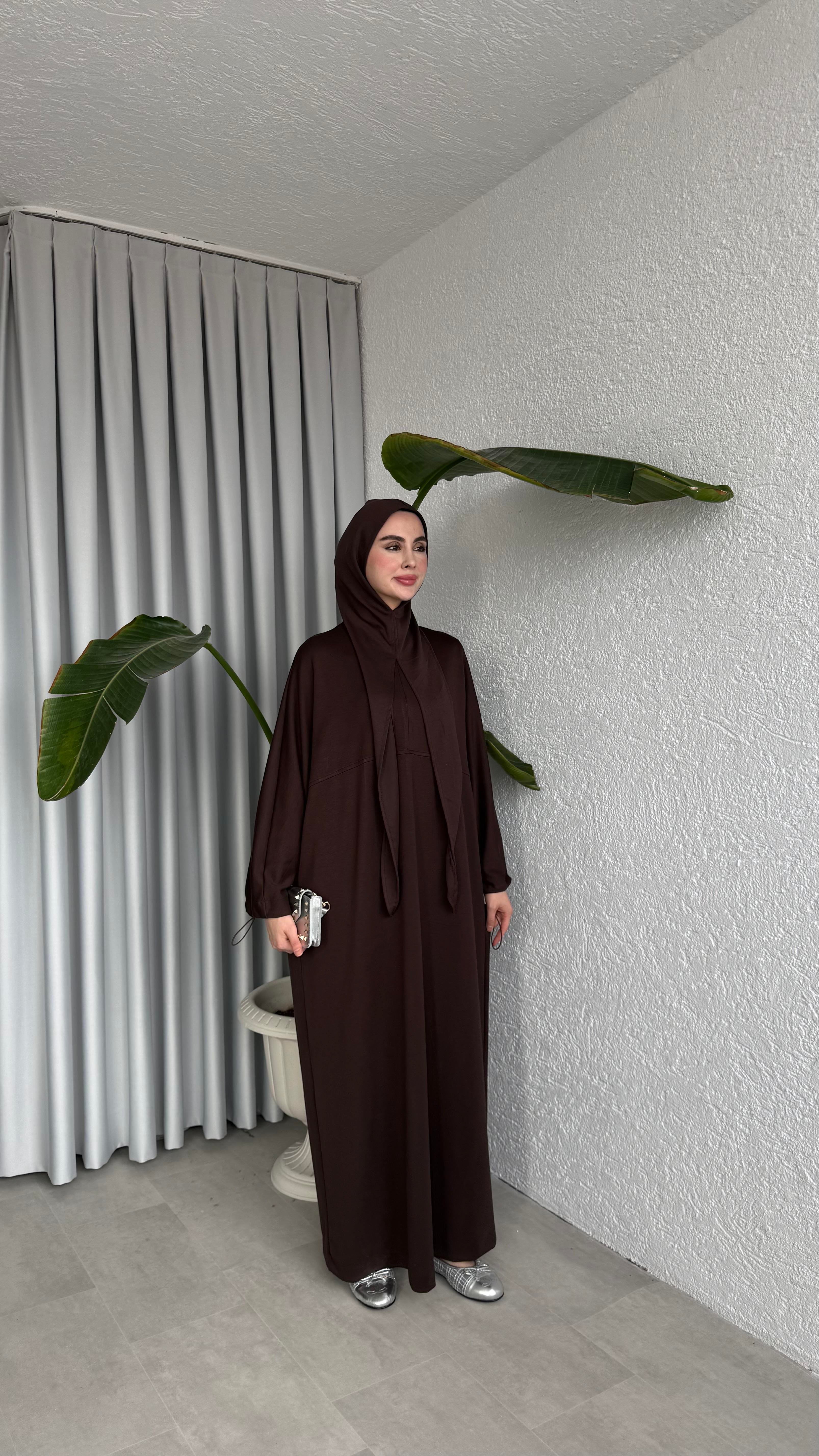 GİY-ÇIK ELBİSE - KAHVE