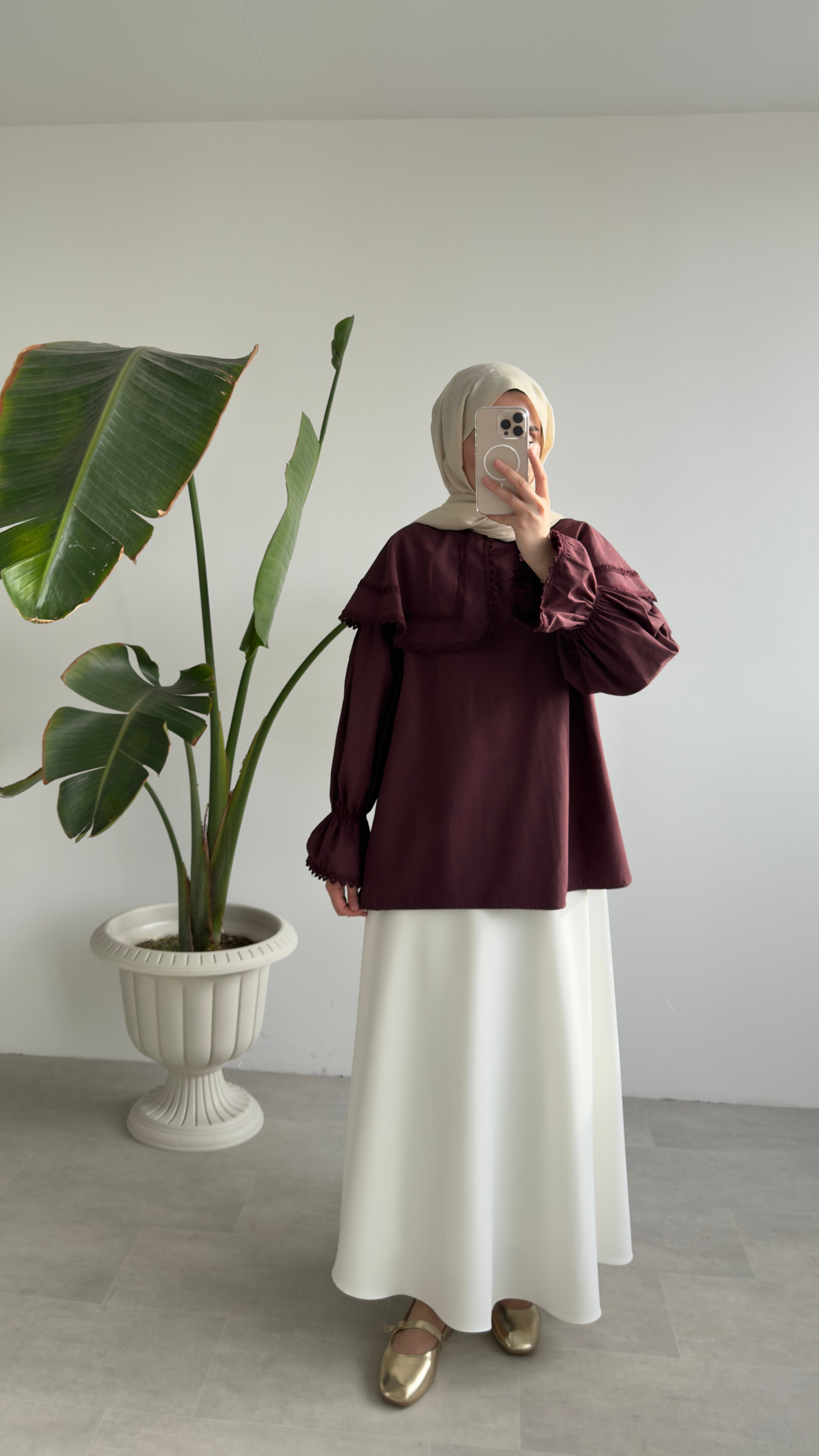 GÖMLEK - BORDO