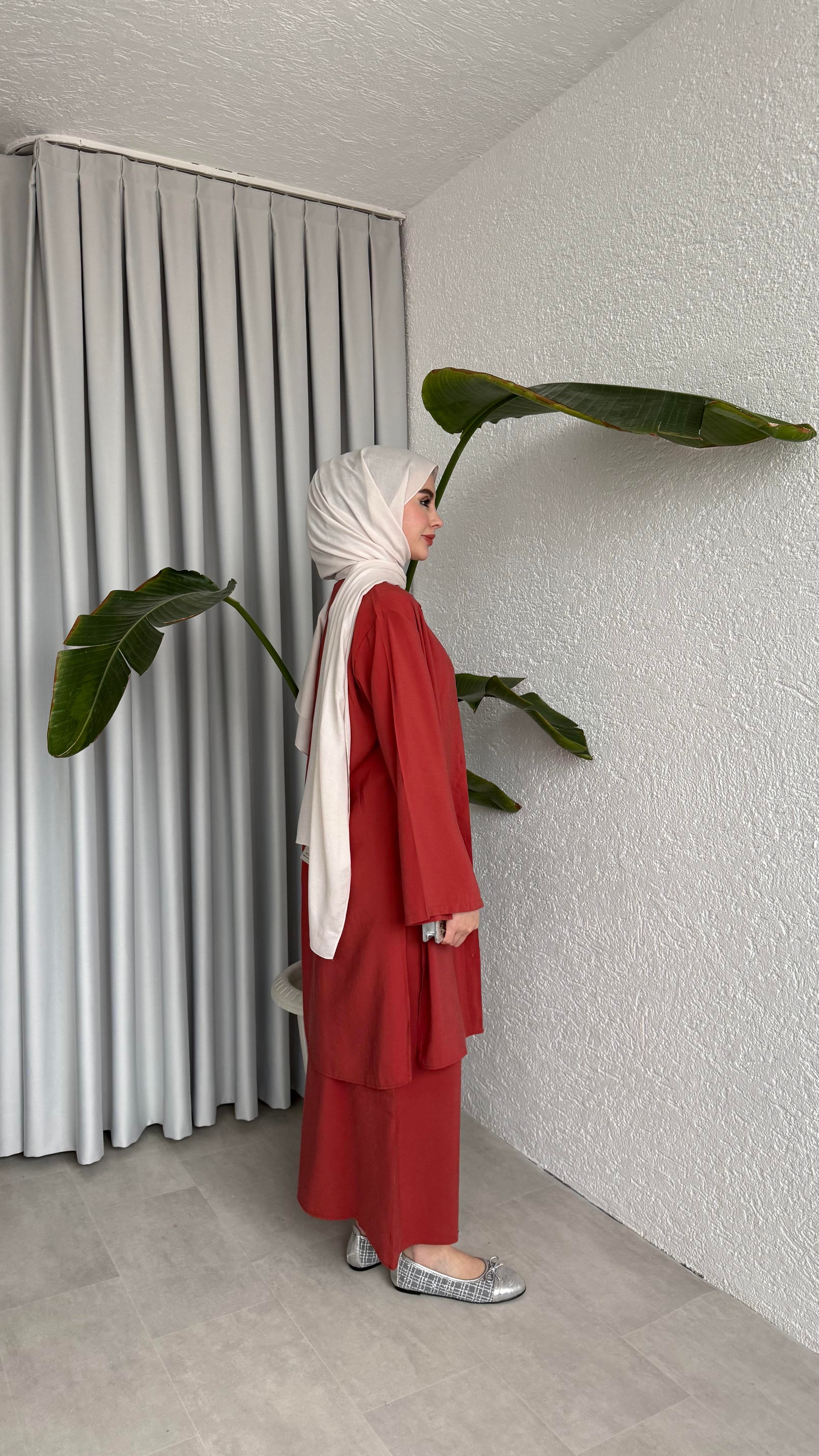 İKİ PARÇALI MODAL ELBİSE - NARÇİÇEĞİ