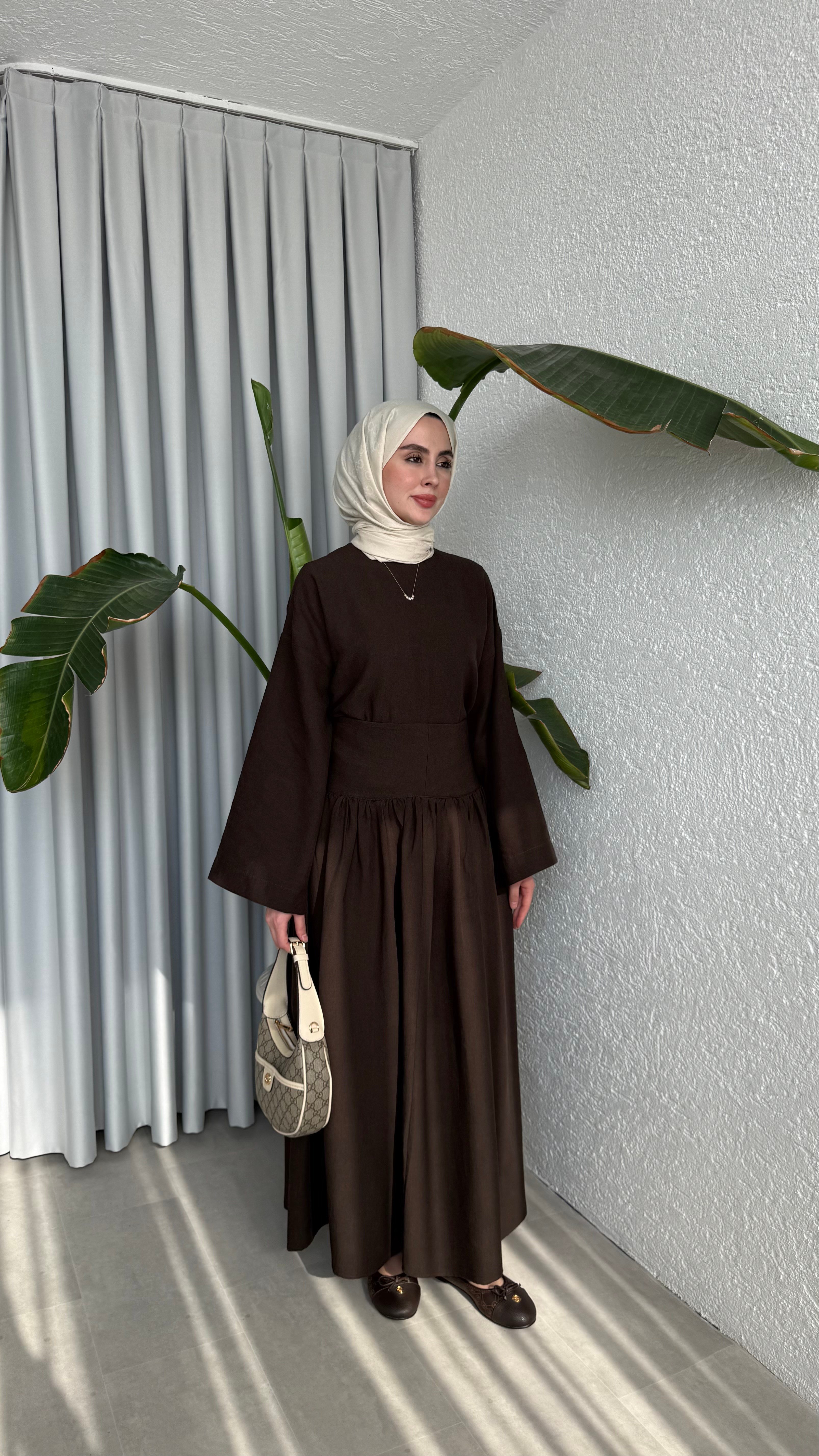 KETEN SUMMER TAKIM - KAHVERENGİ