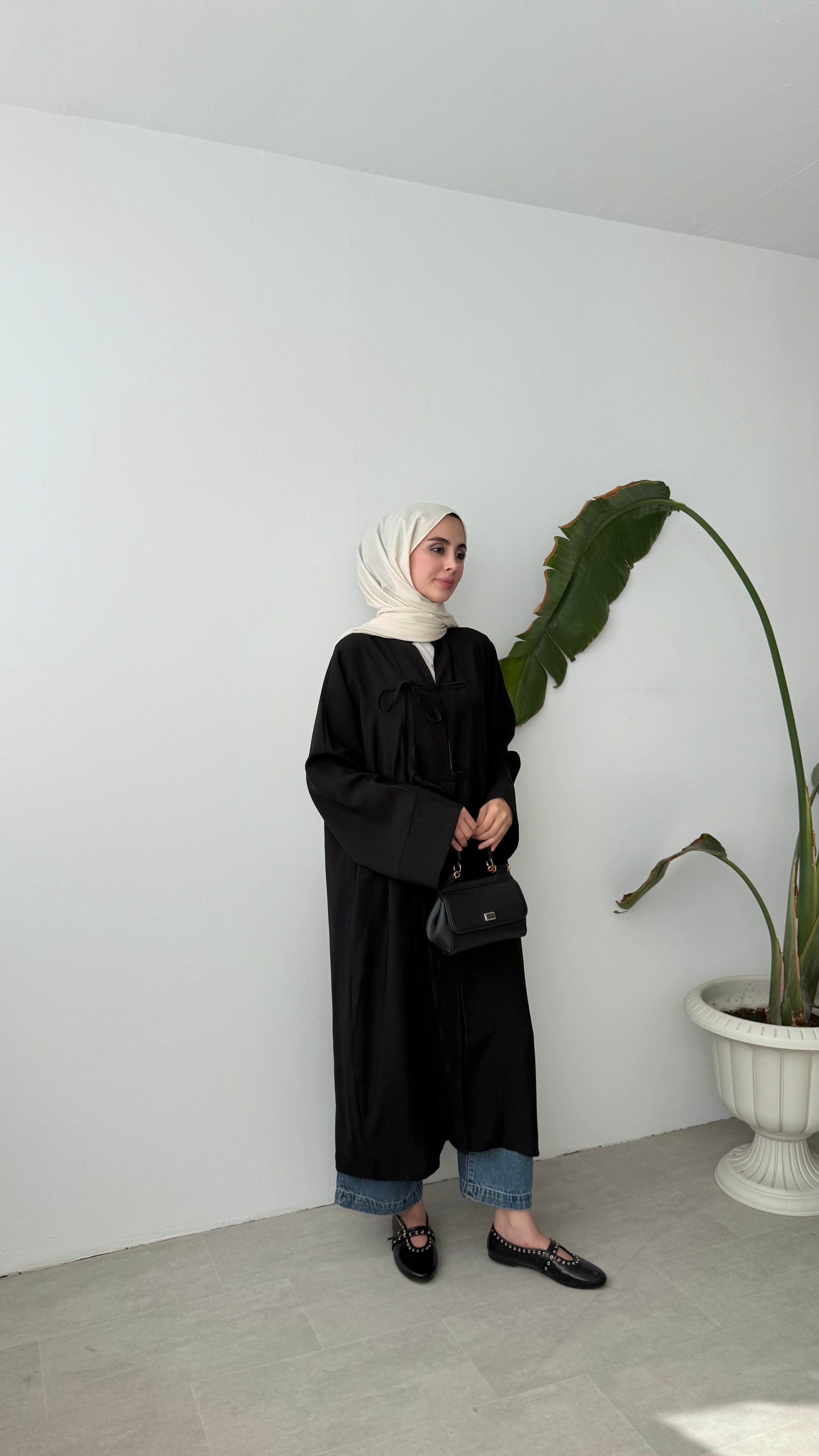 LİNA BAĞCIK DETAYLI GÖMLEK - SİYAH