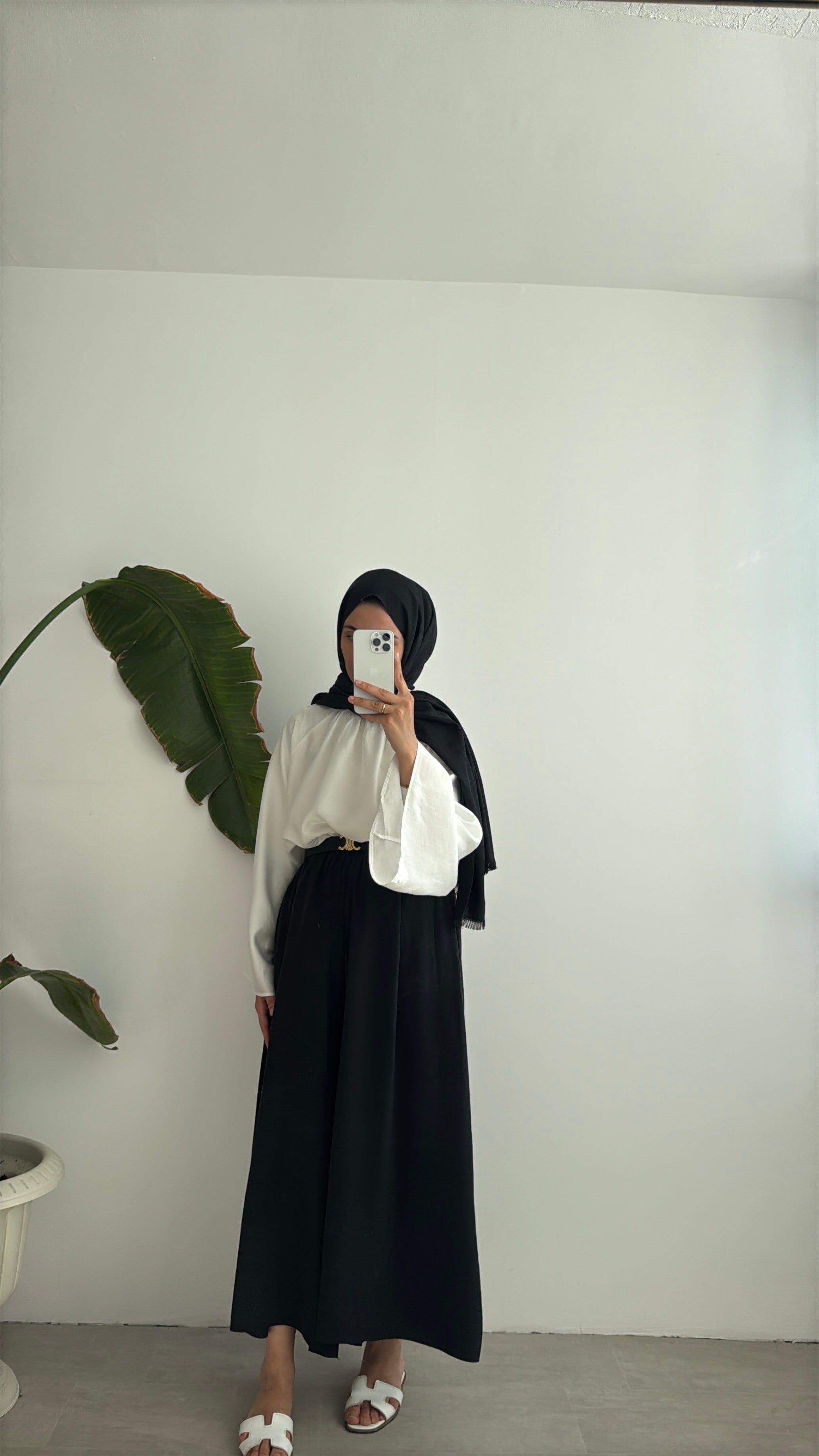 LİORA ŞALVAR PANTOLON - SİYAH