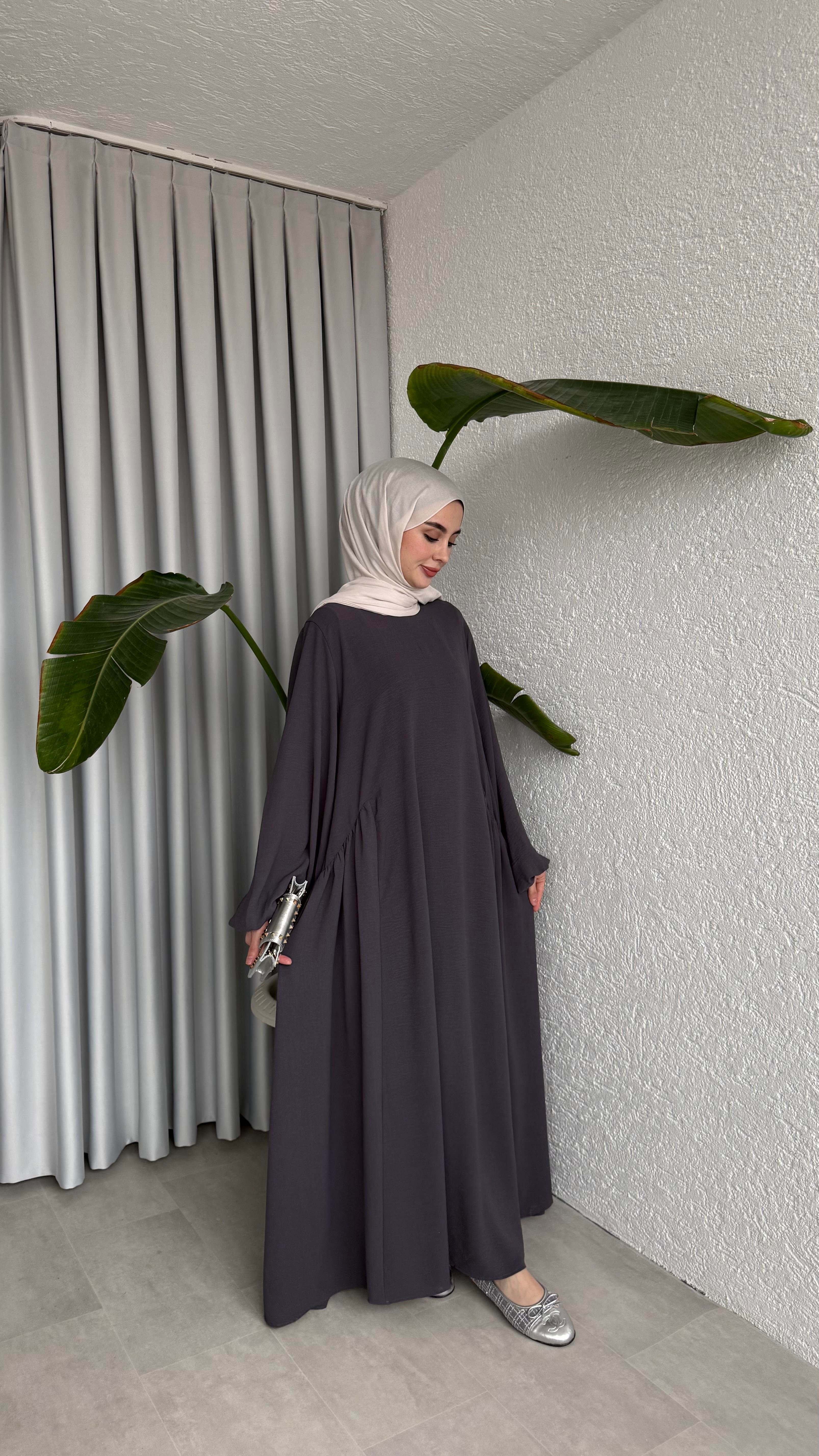 LOTUS ELBİSE FÜME