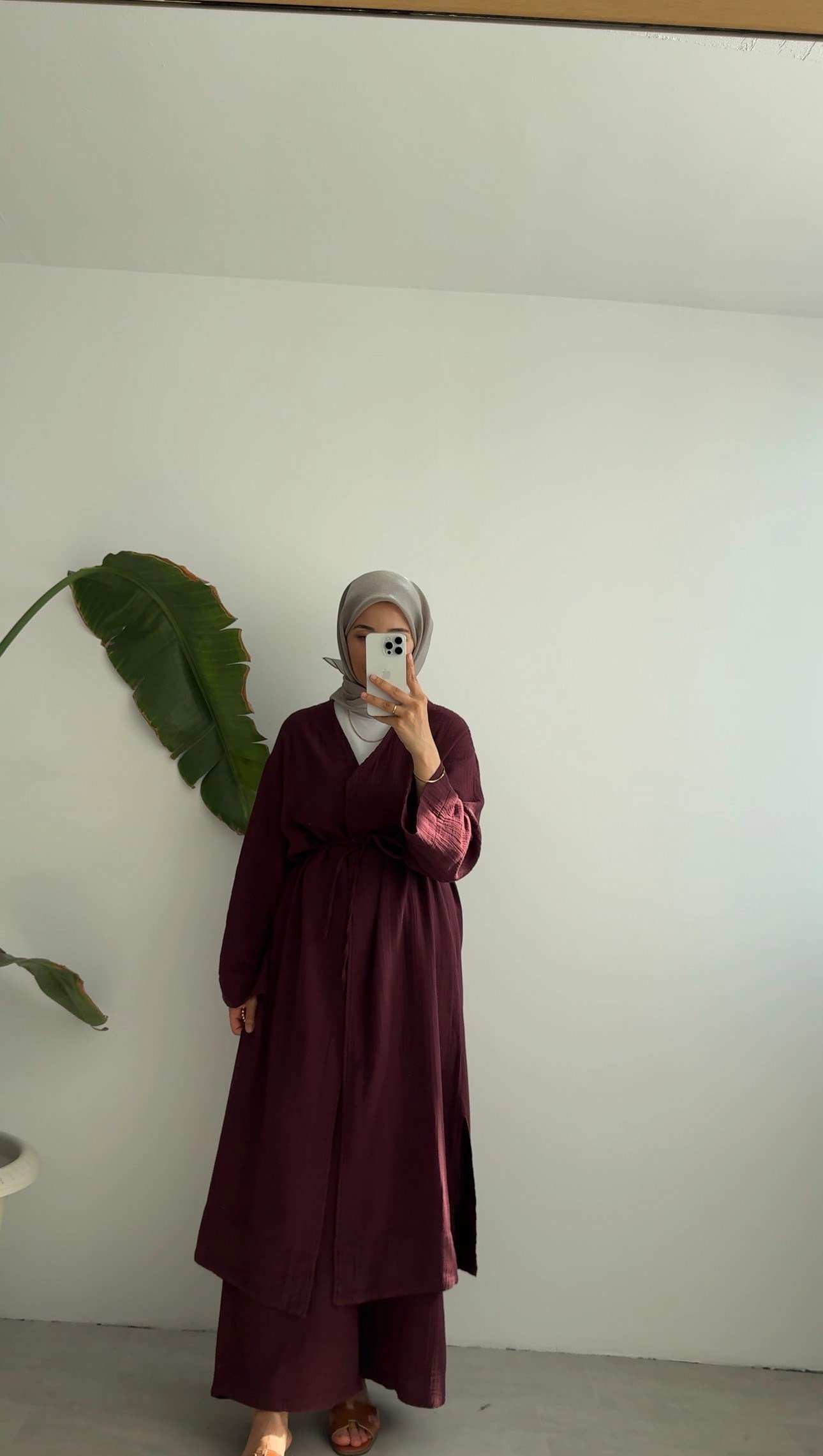 MERCAN MÜSLİN TAKIM - BORDO