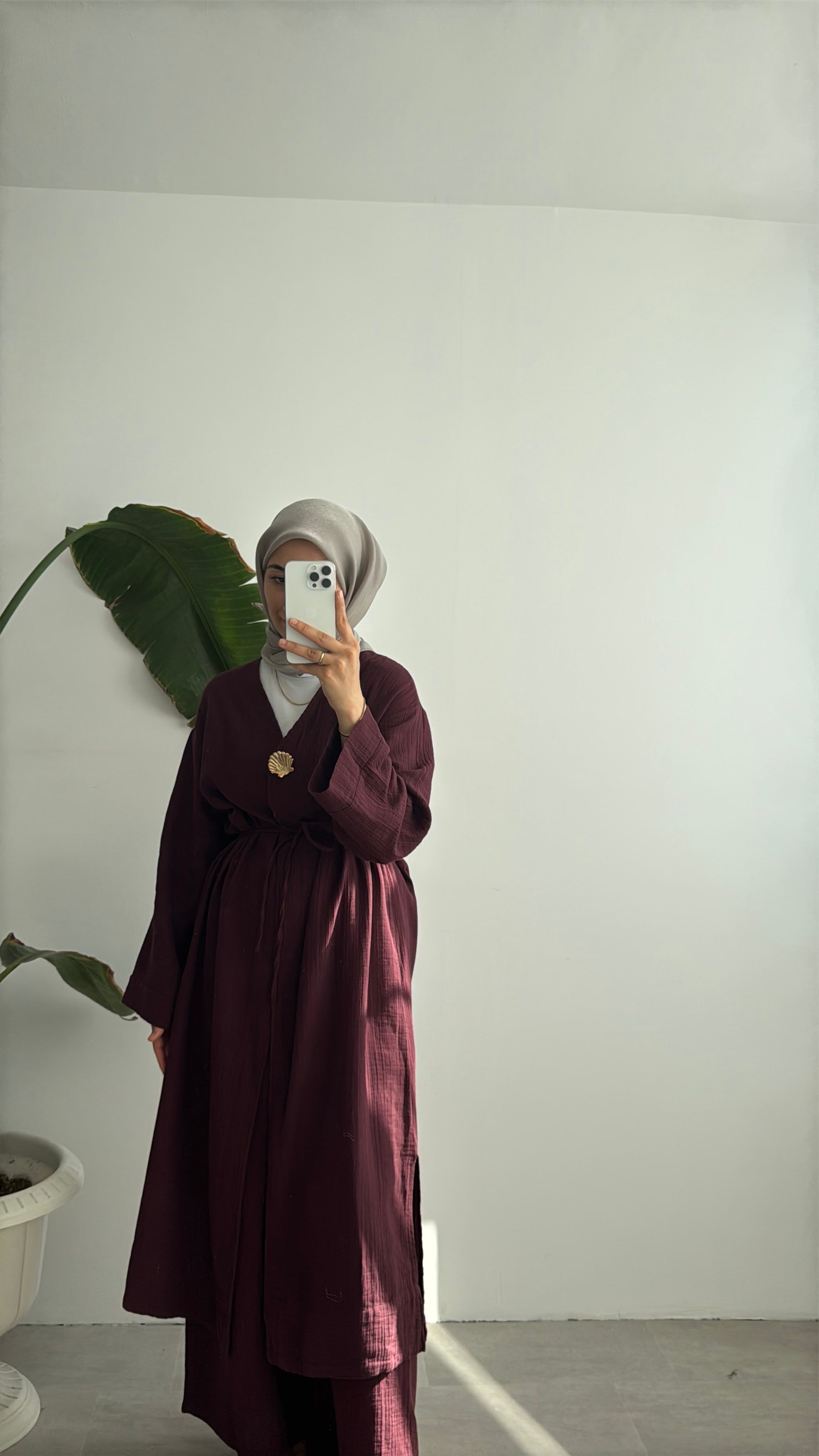 MERCAN MÜSLİN TAKIM - BORDO