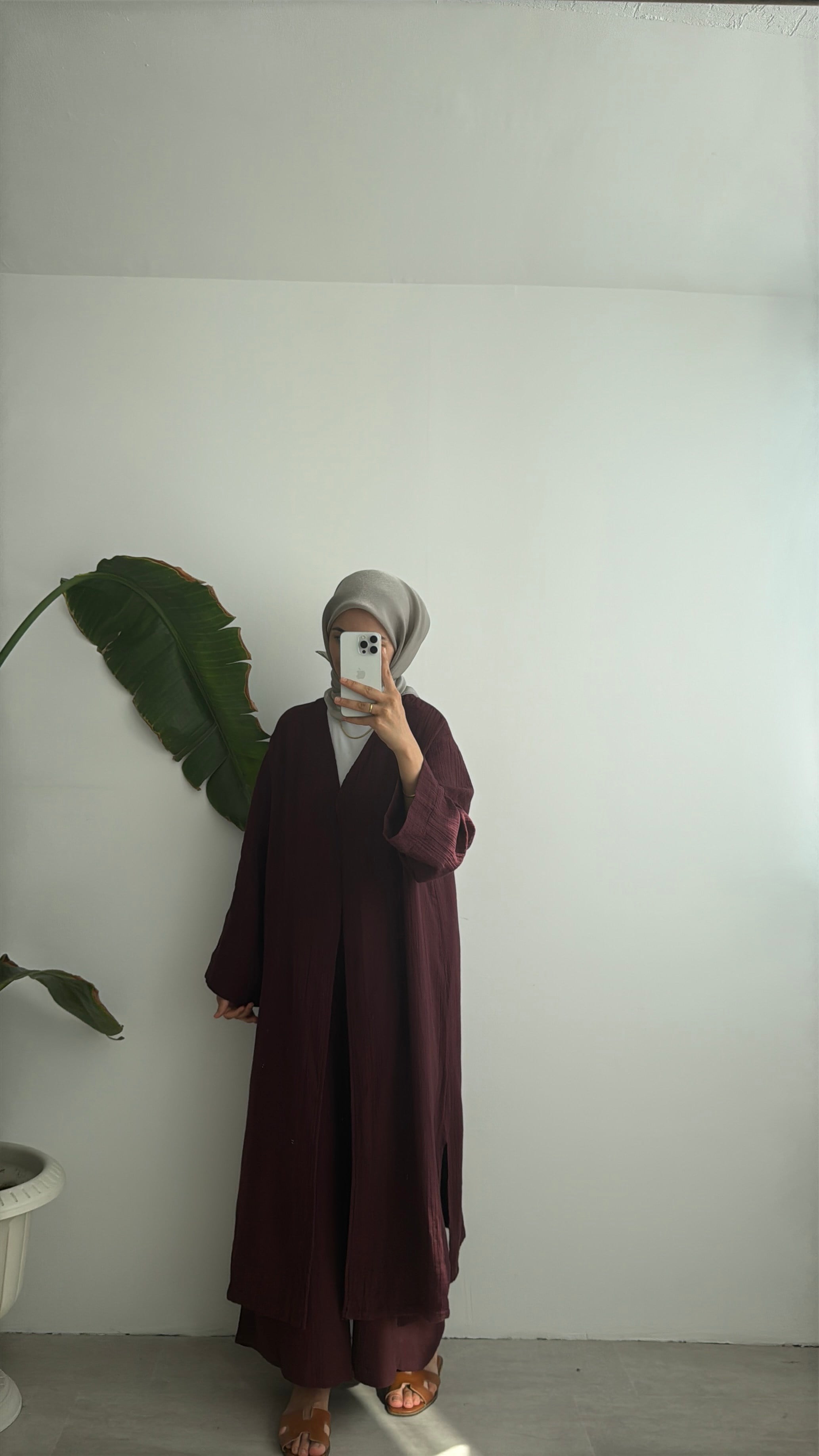 MERCAN MÜSLİN TAKIM - BORDO