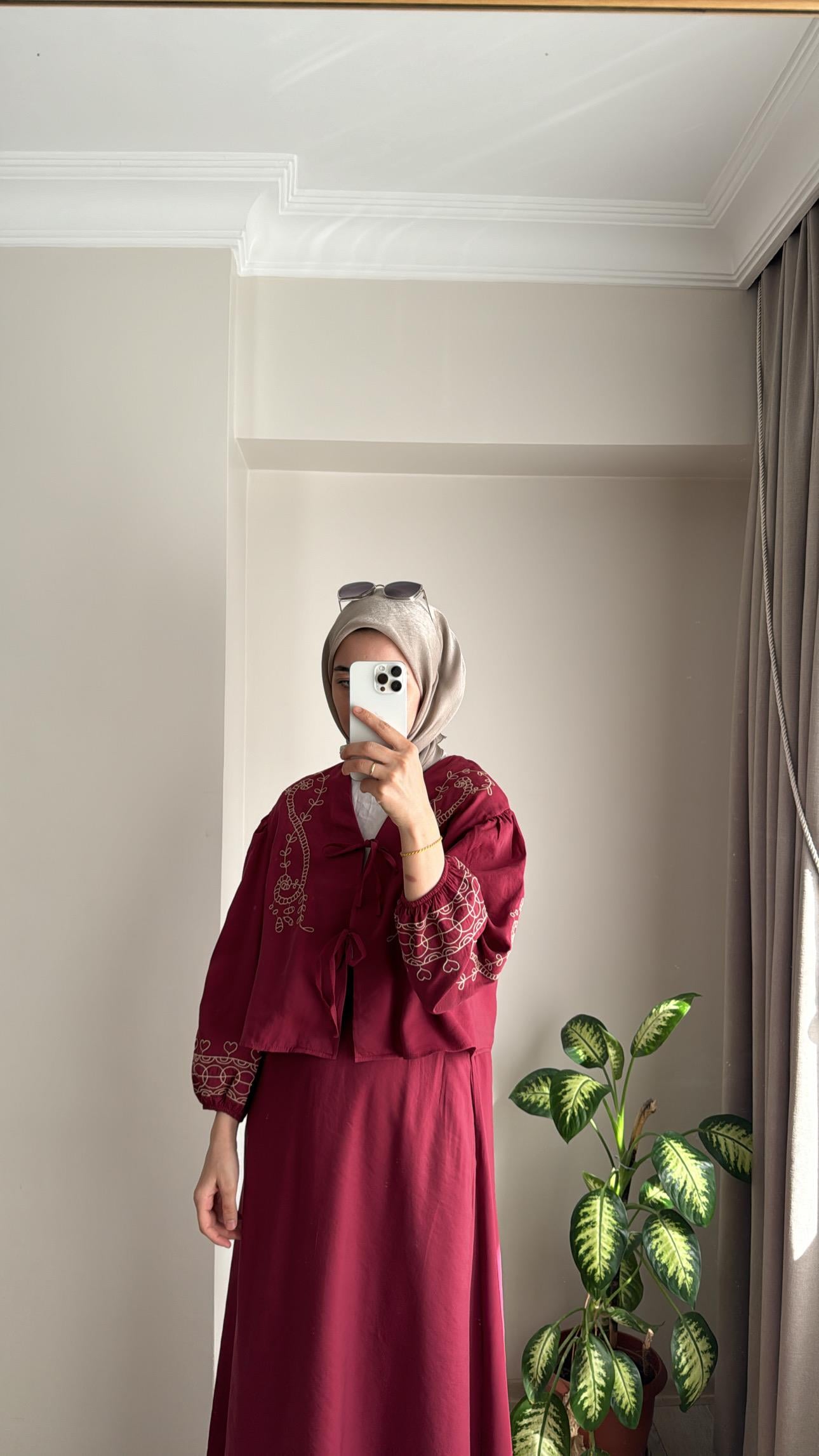 NAKIŞLI TASARIM TAKIM - BORDO