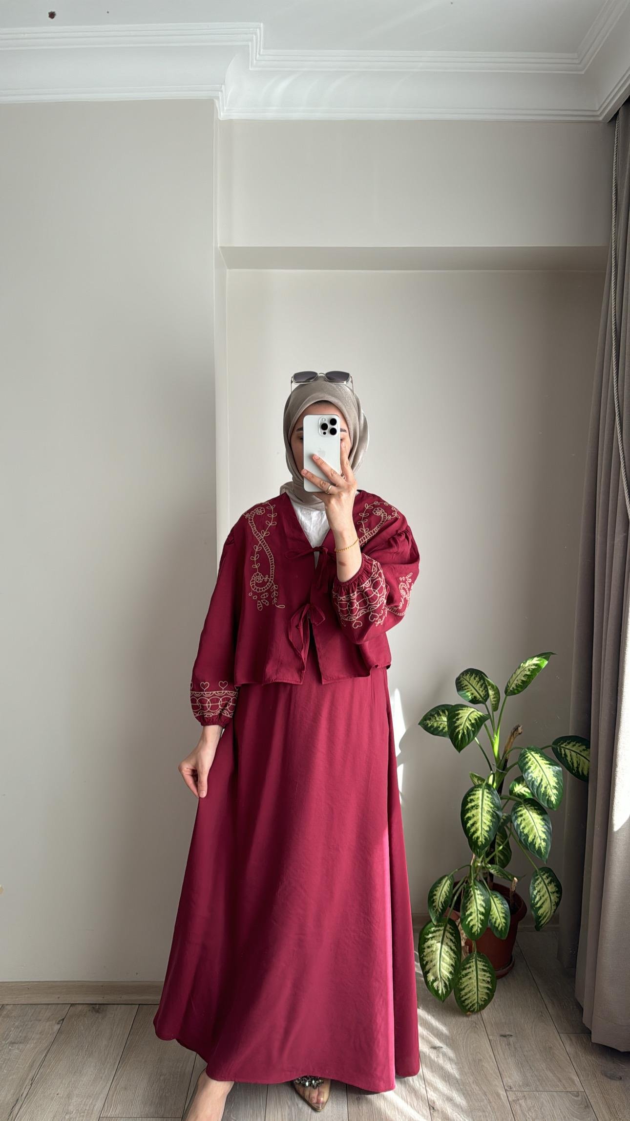 NAKIŞLI TASARIM TAKIM - BORDO