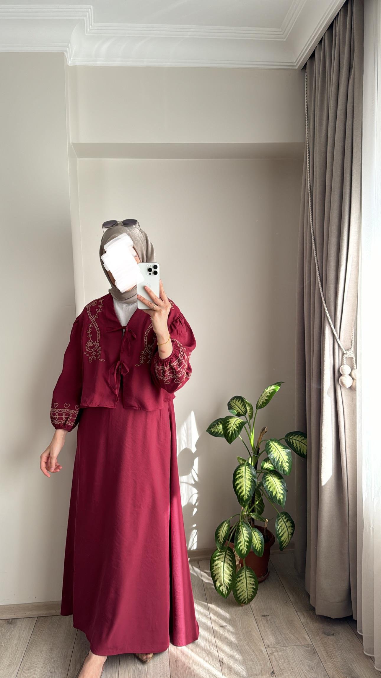 NAKIŞLI TASARIM TAKIM - BORDO