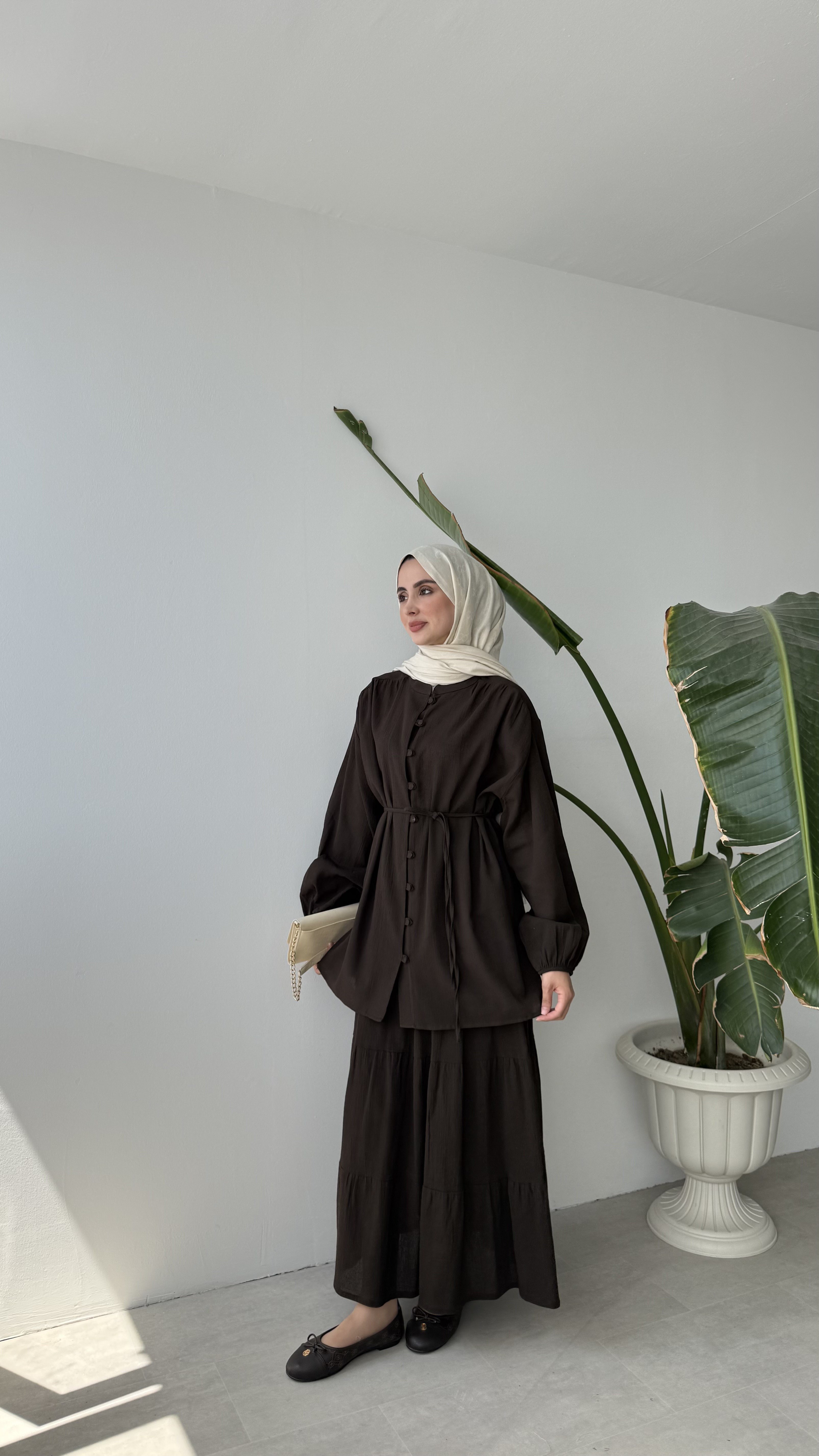 NORA İKİLİ TAKIM - KAHVE