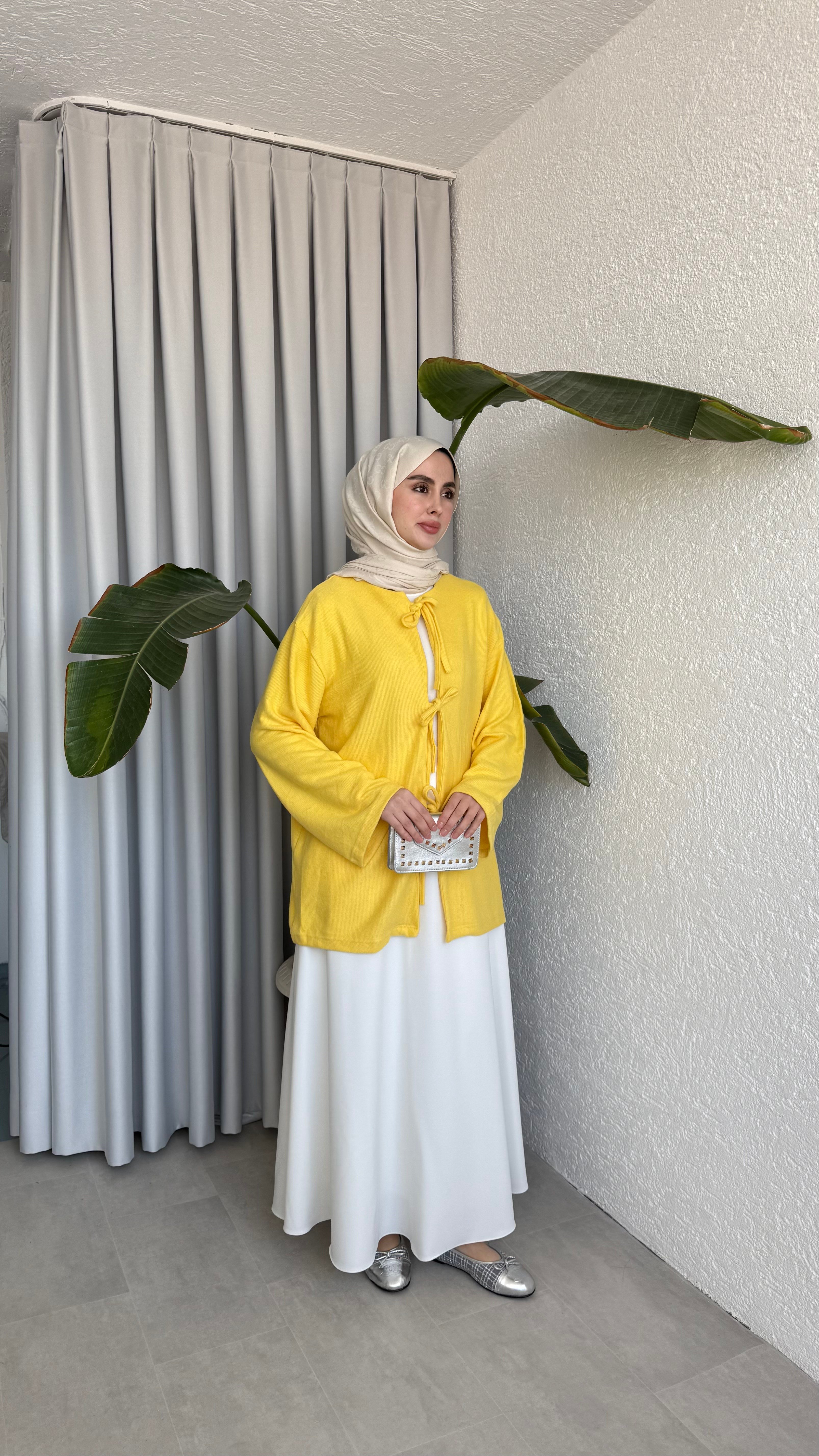 ÖNDEN BAĞLAMALI SÜPREM - SARI