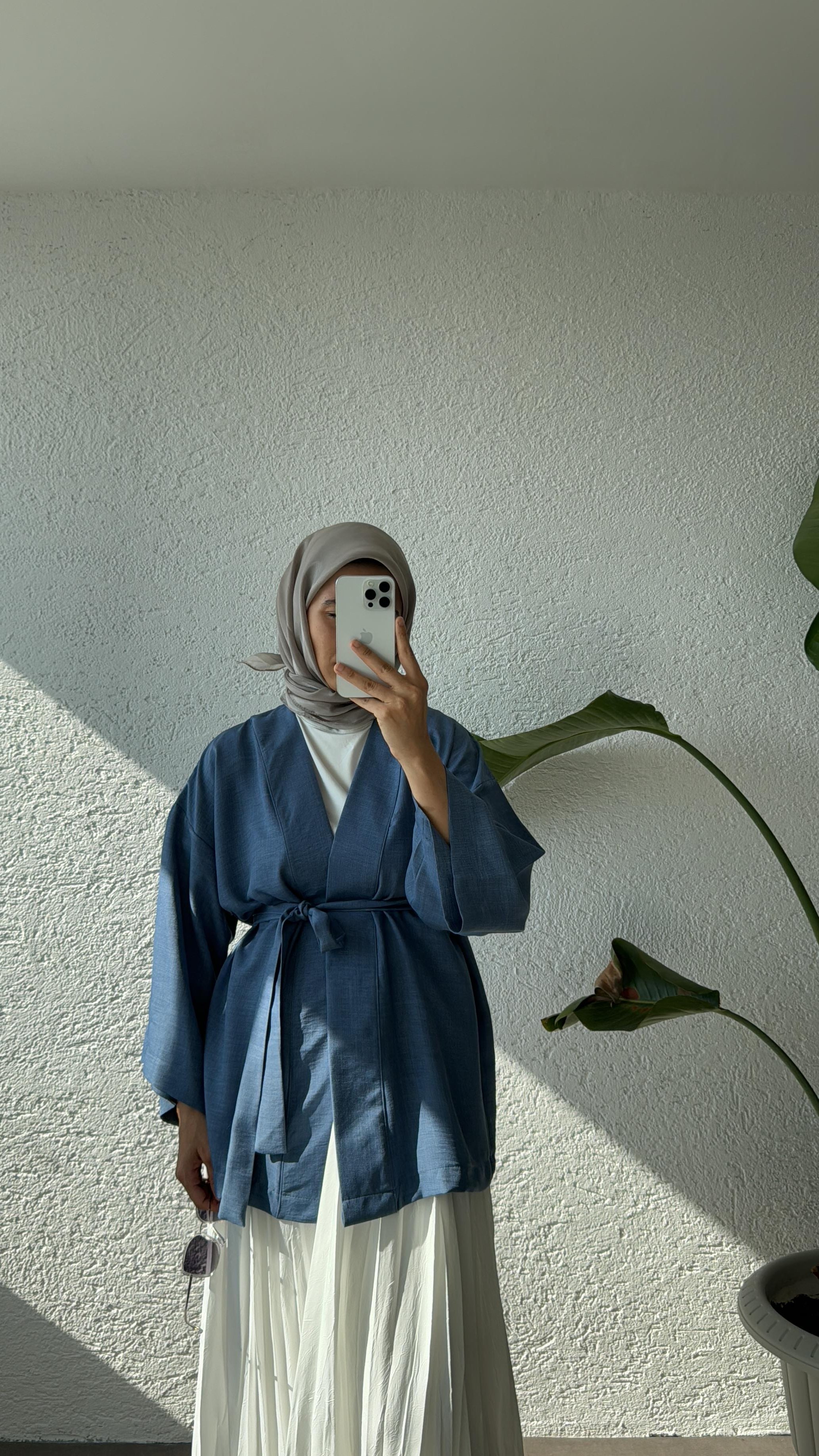 OVERSİZE KİMONO - LACİVERT