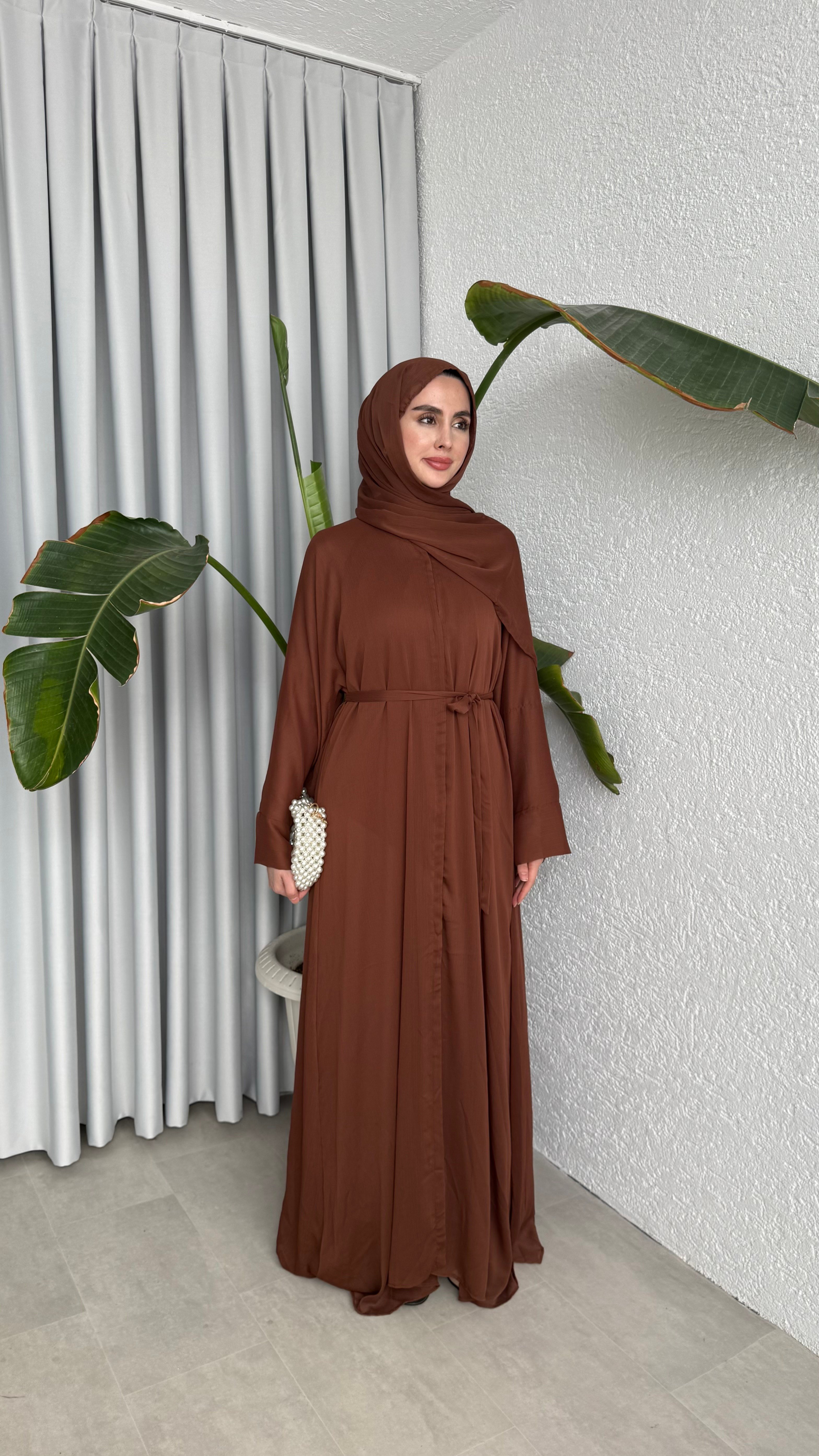 POLEN ABAYA - KAHVERENGİ