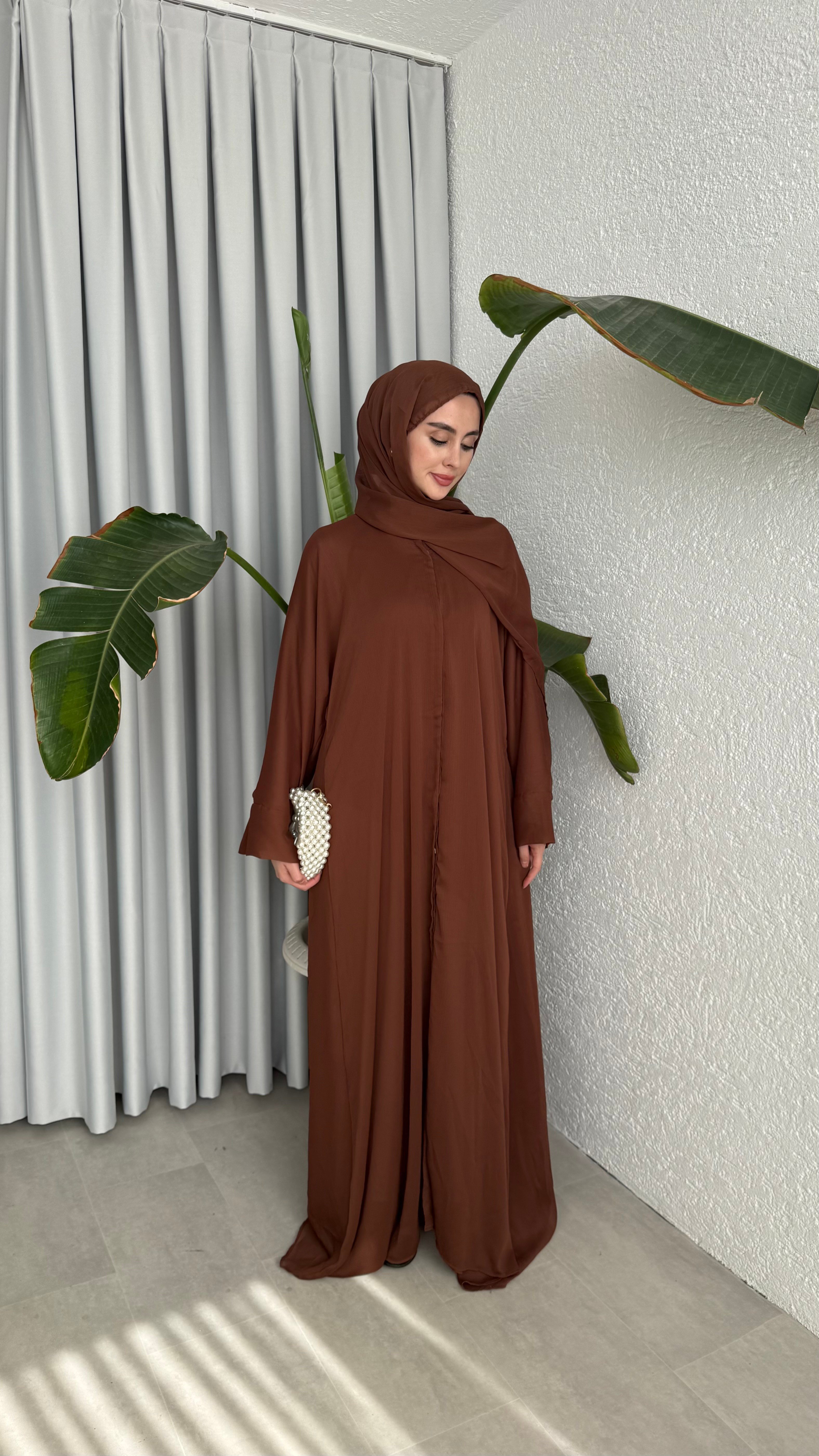 POLEN ABAYA - KAHVERENGİ