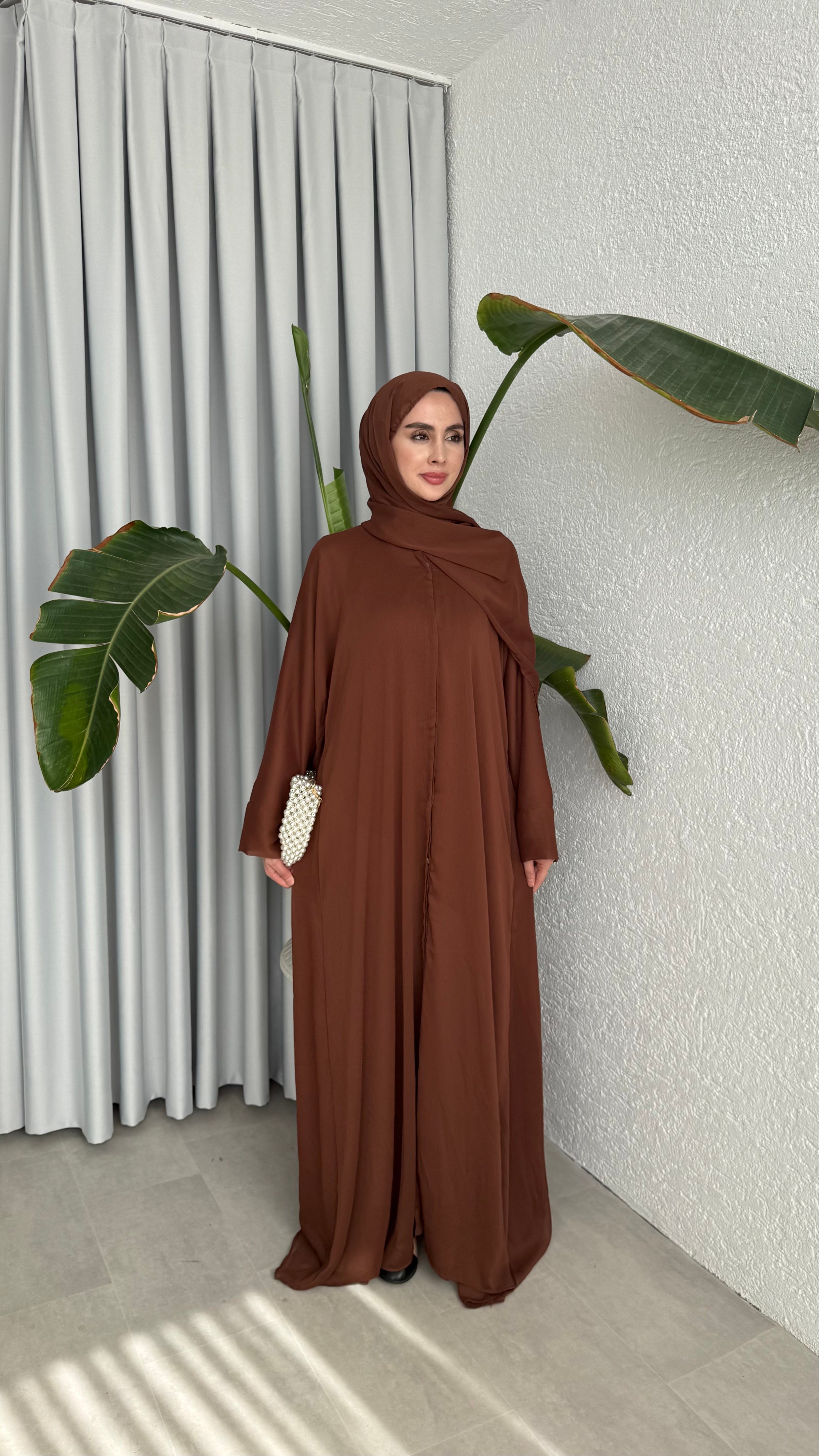 POLEN ABAYA - KAHVERENGİ