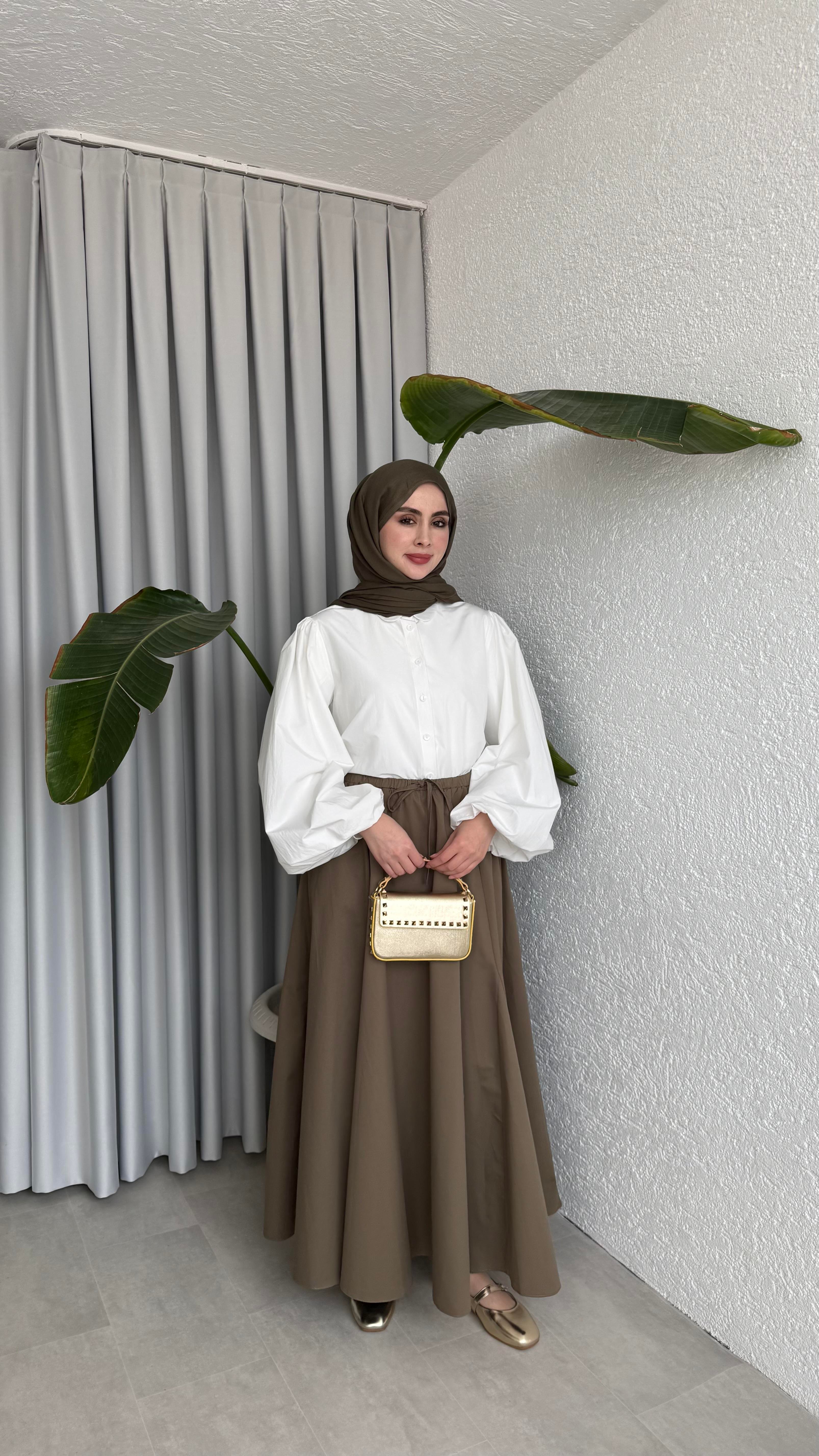 POPLİN ETEK - HAKİ