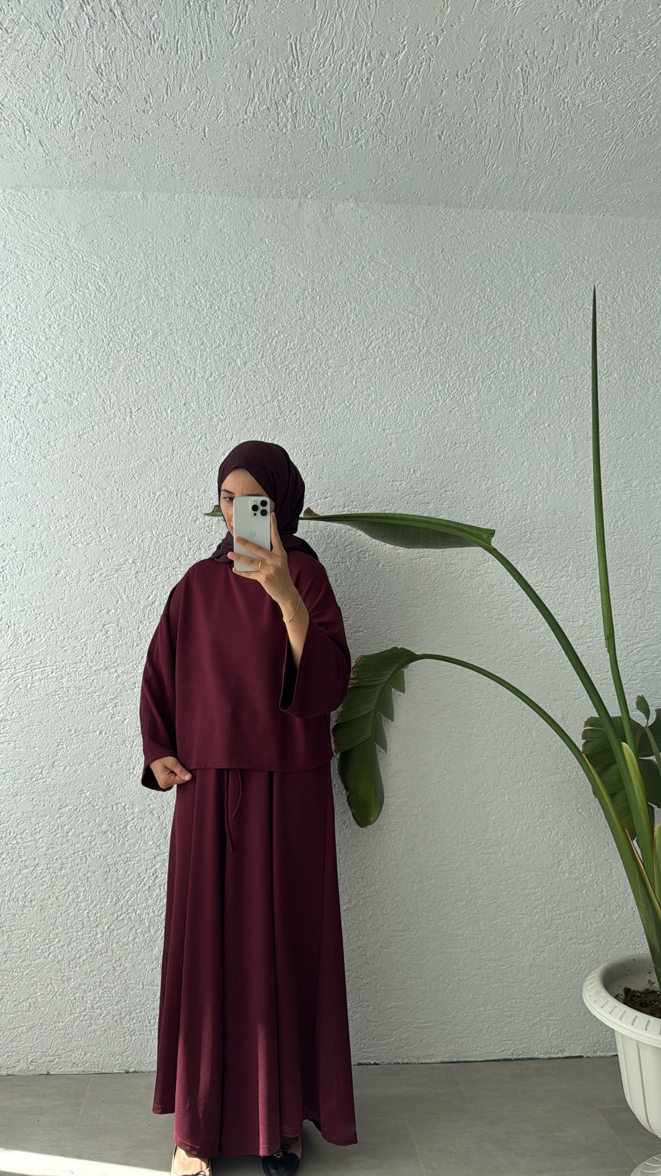 PREMİUM OYSHO BOL PANTOLONLU TAKIM - BORDO