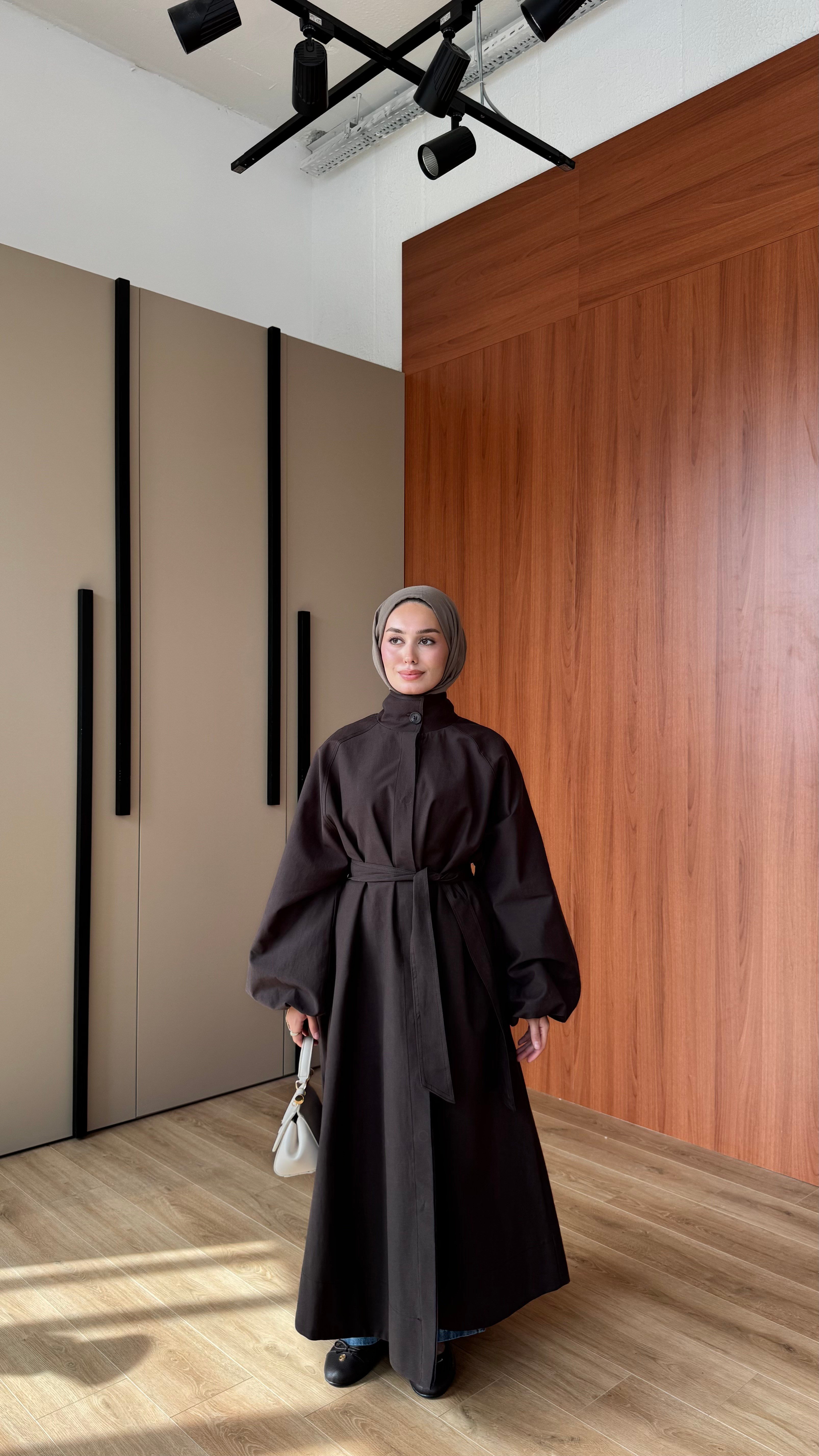 ROBE ASTARLI TRENÇKOT - KAHVE