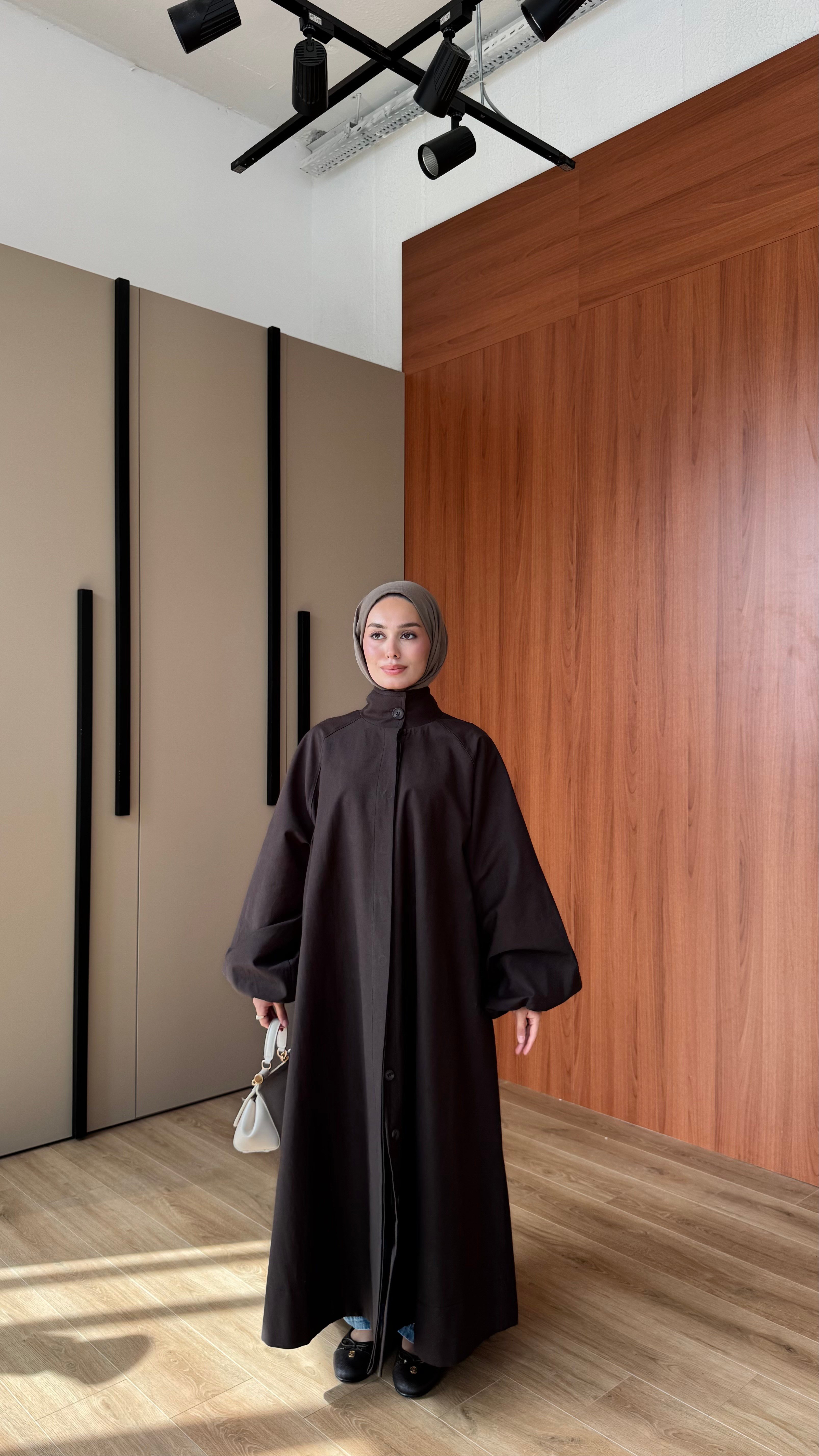 ROBE ASTARLI TRENÇKOT - KAHVE