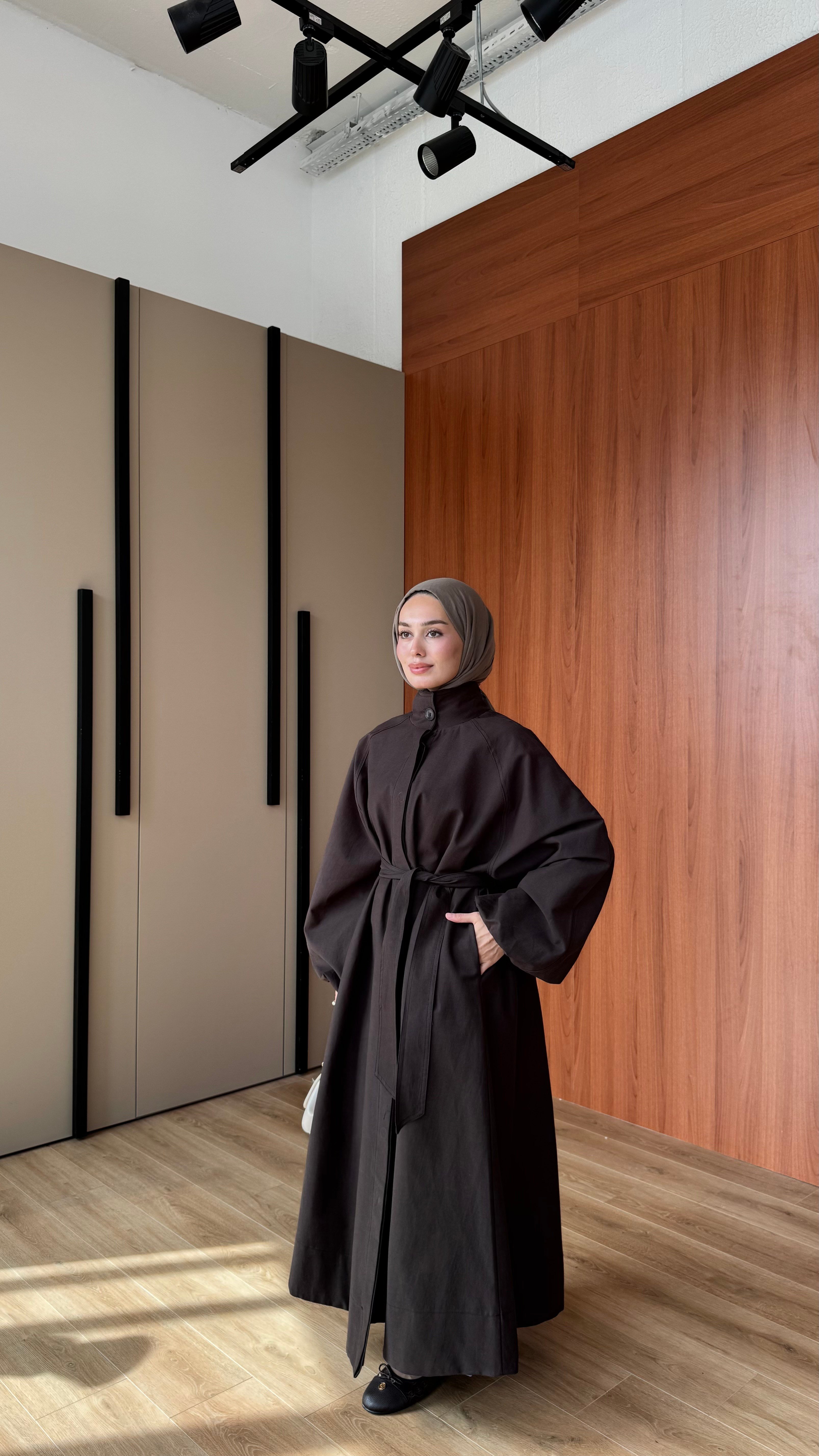 ROBE ASTARLI TRENÇKOT - KAHVE