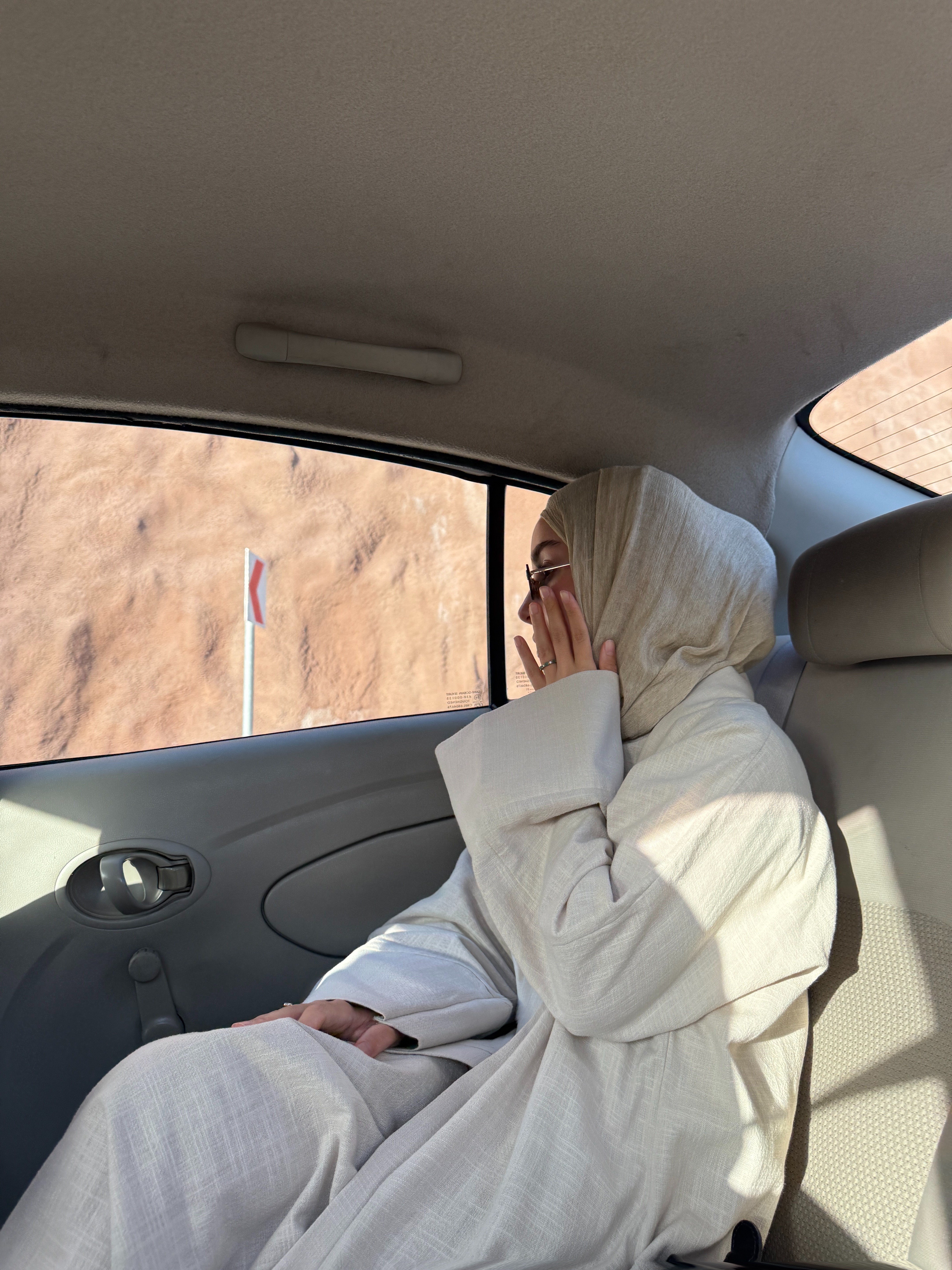 SAFA %100 KETEN ABAYA TAKIM - KUM BEJİ