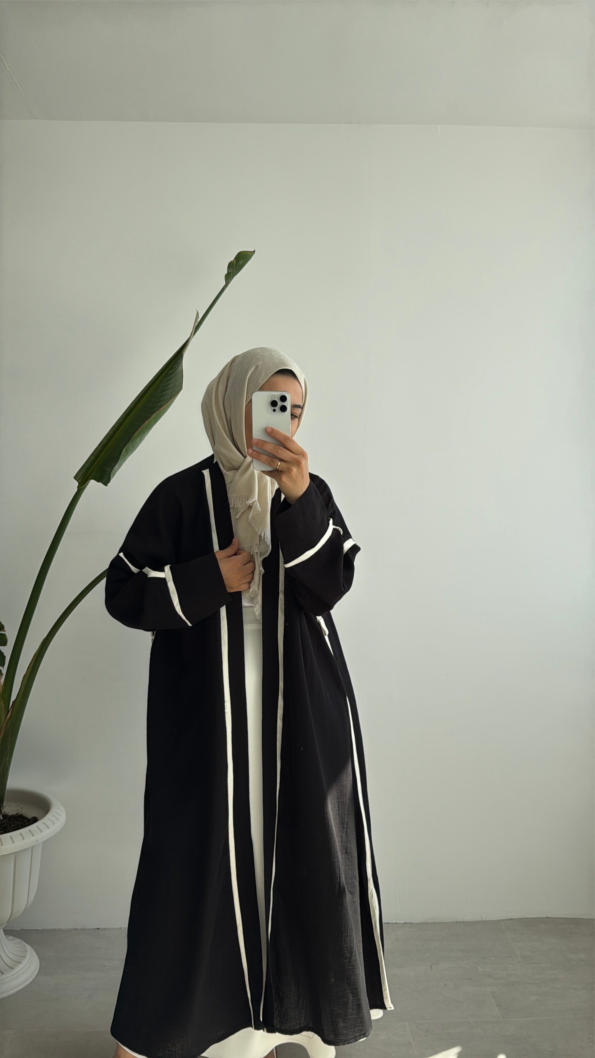 ŞERİT DETAYLI KİMONO - SİYAH