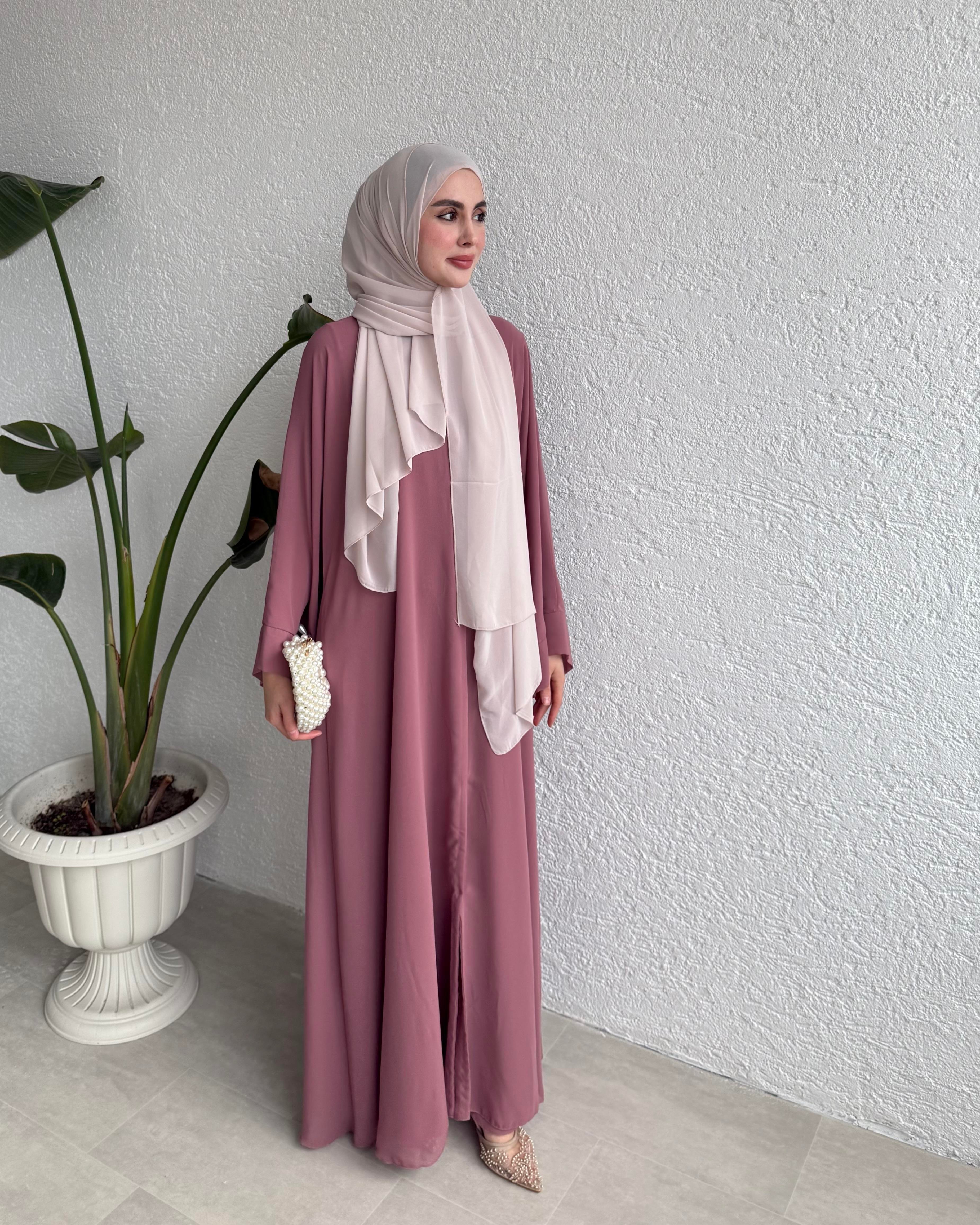 VELORA ABAYA & FERACE - PEMBE
