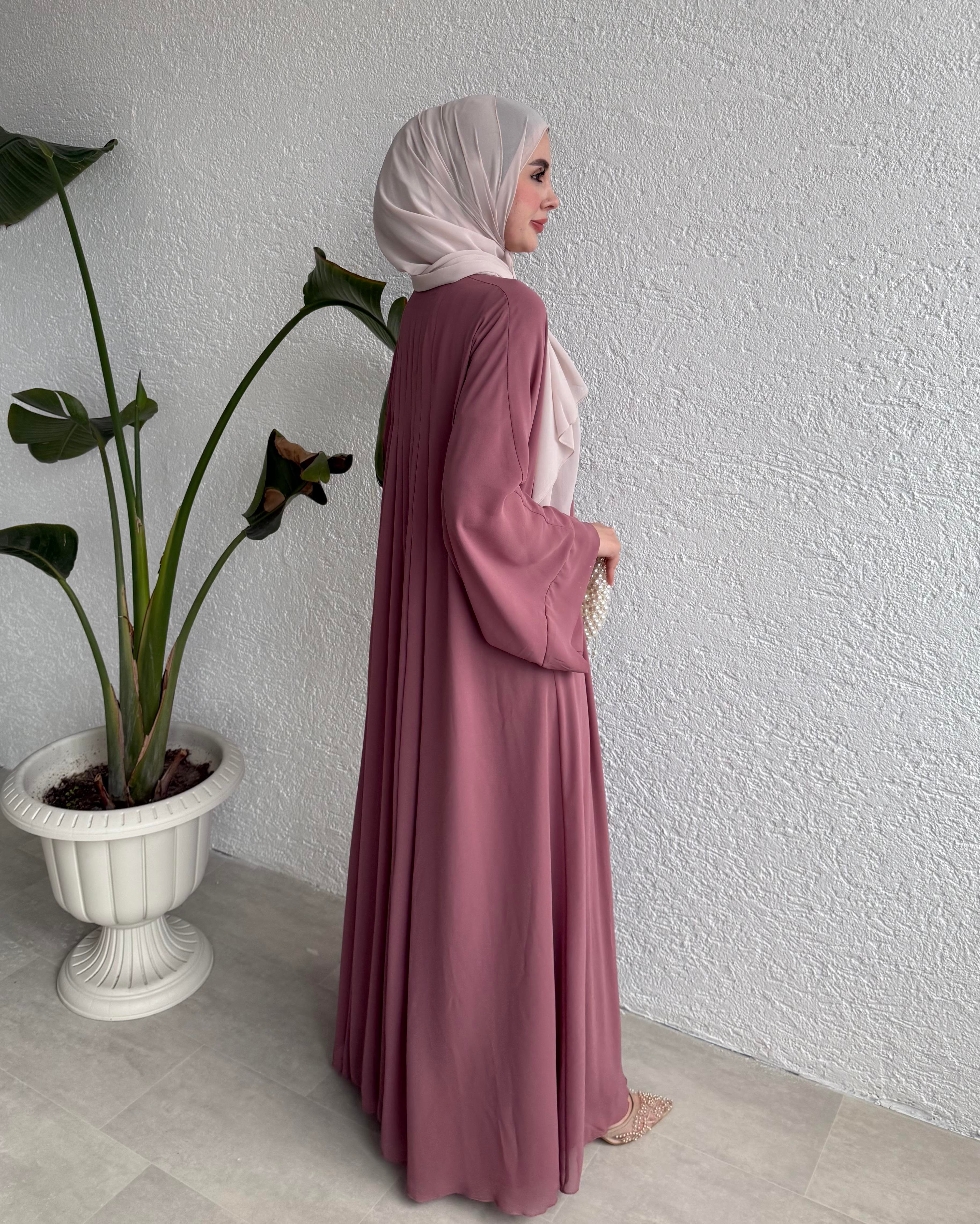 VELORA ABAYA & FERACE - PEMBE