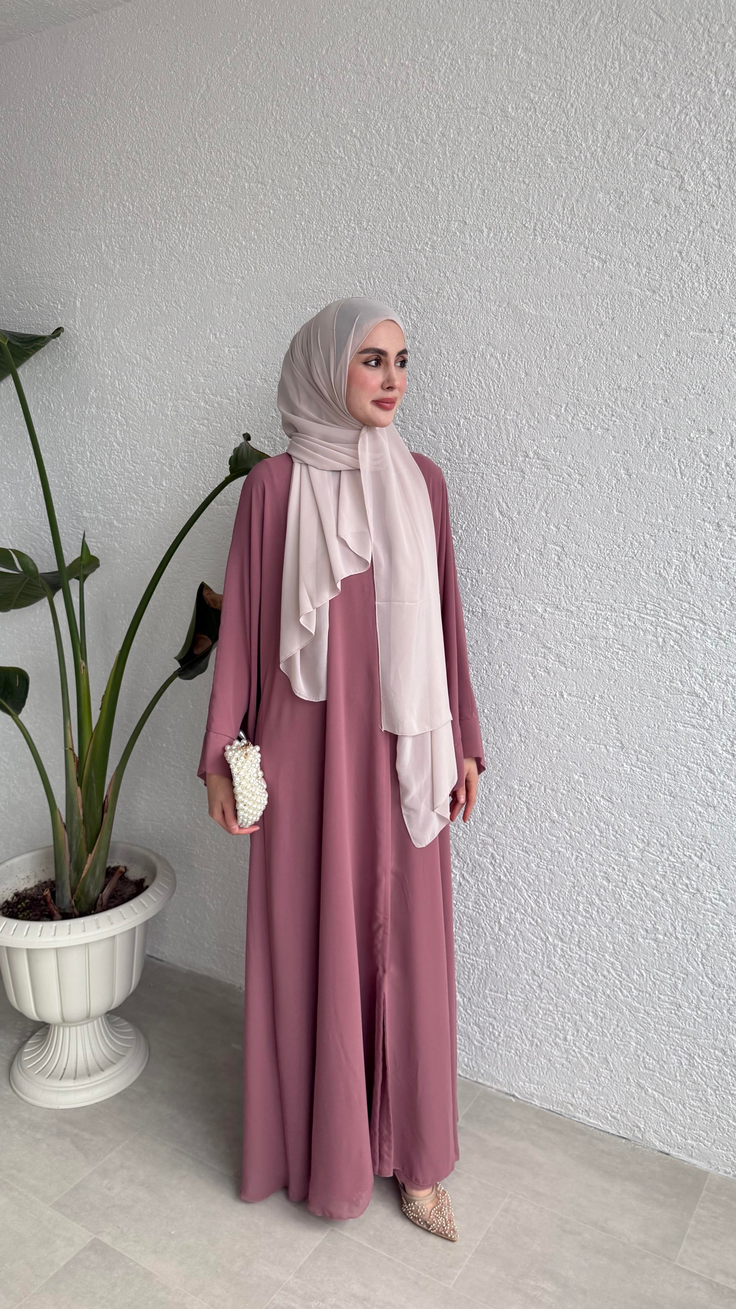 VELORA ABAYA & FERACE - PEMBE