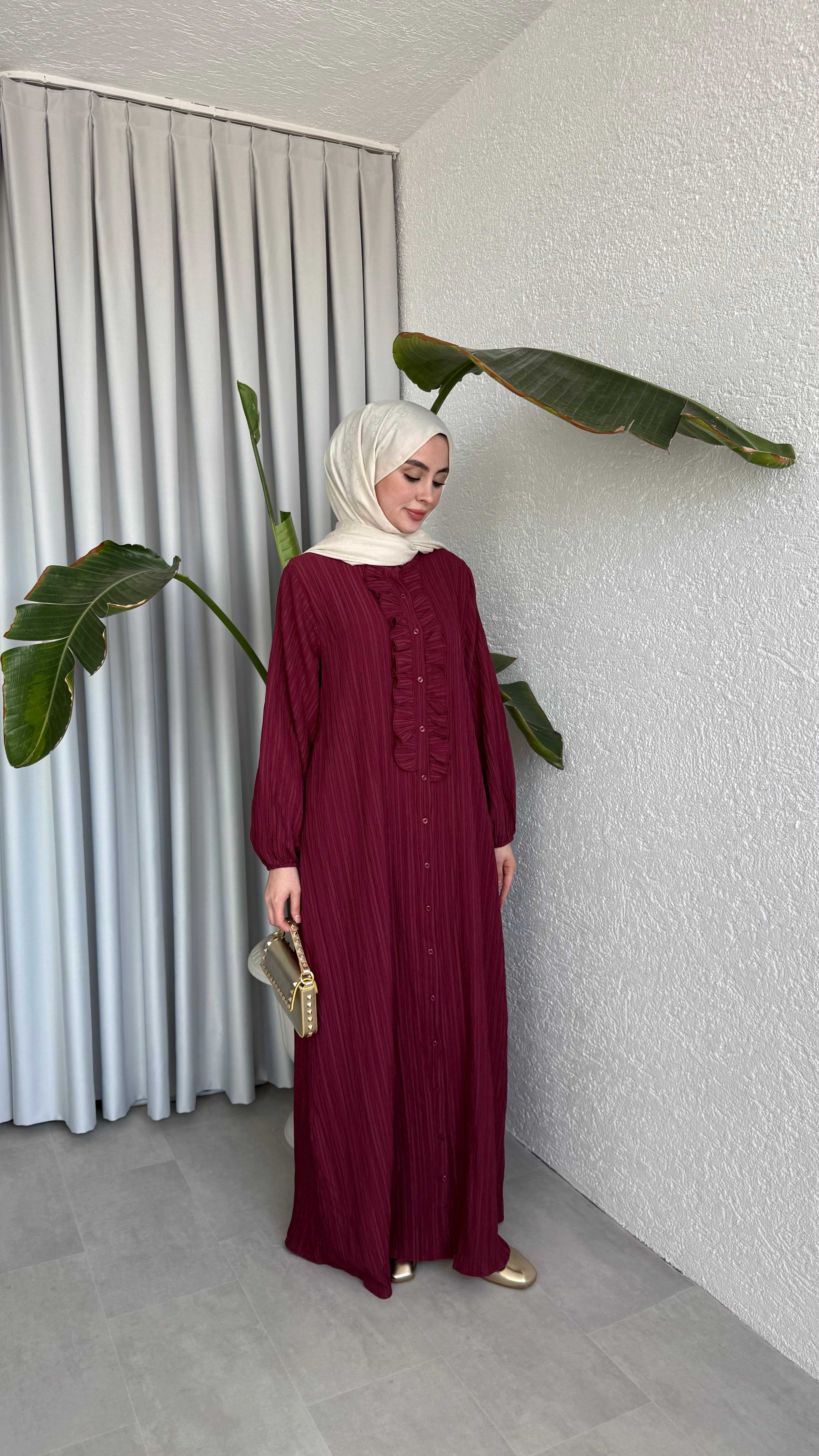 ZARİF ELBİSE VİŞNE