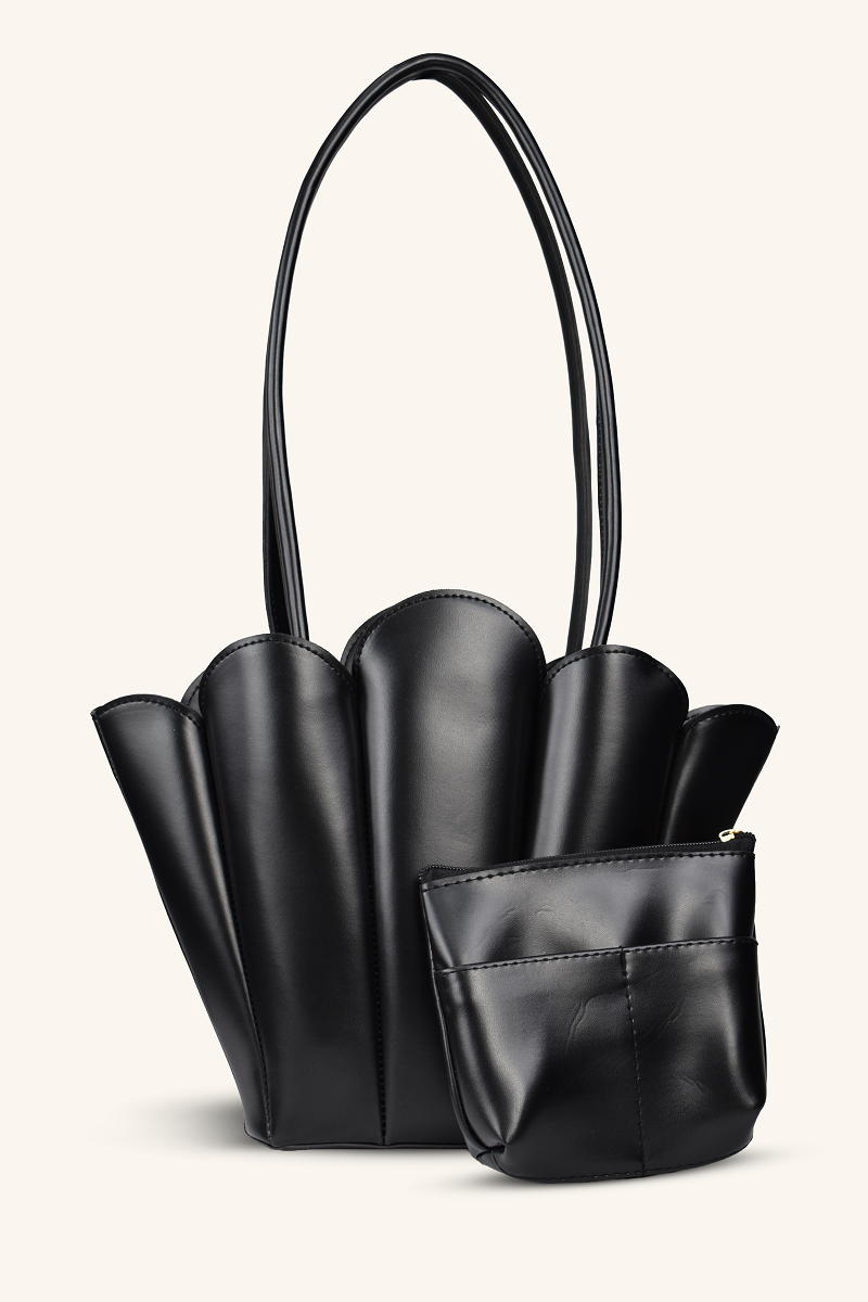 Dore El ve Omuz Çantası - Siyah