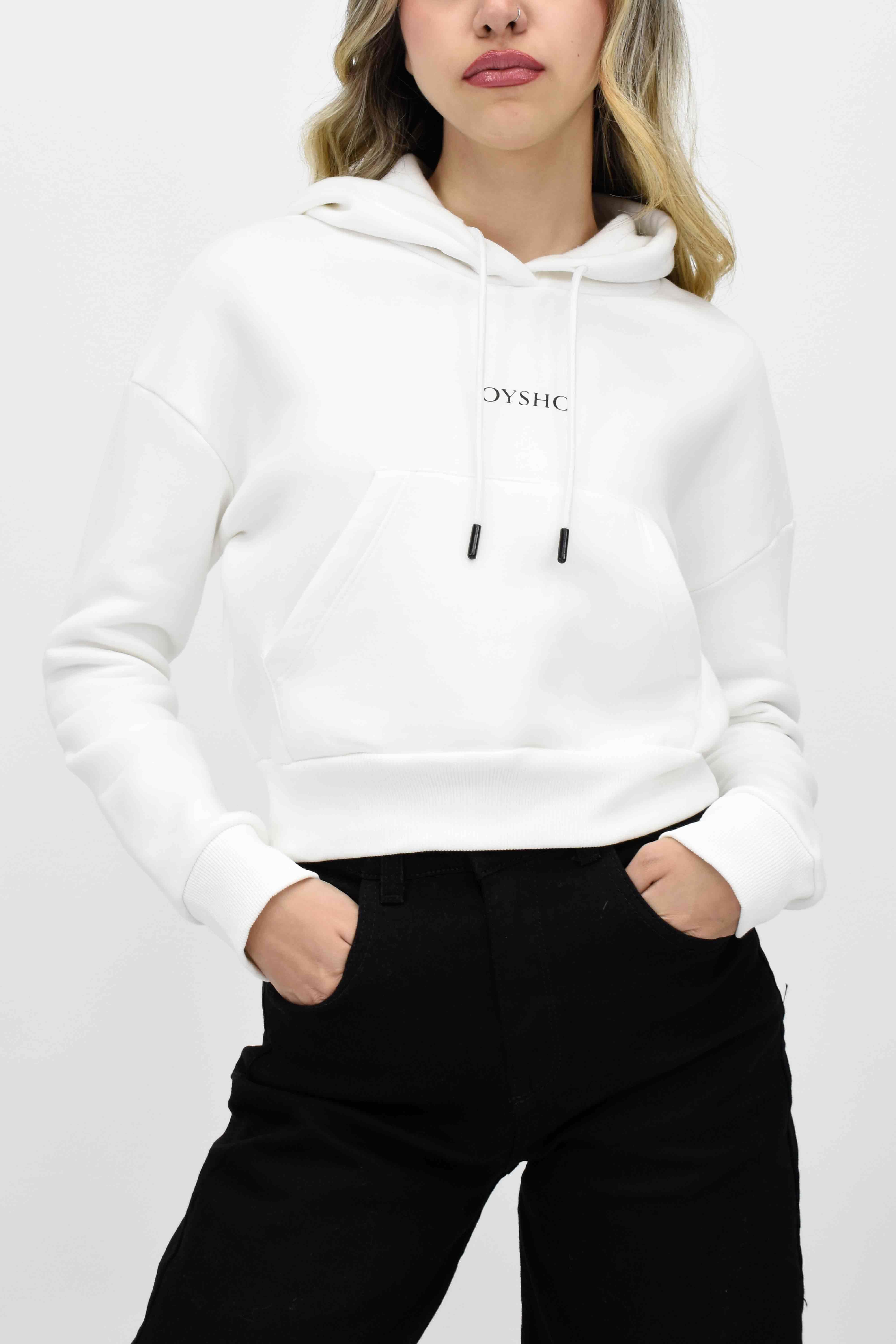 Oysho Baskılı Sweatshirt-Beyaz 