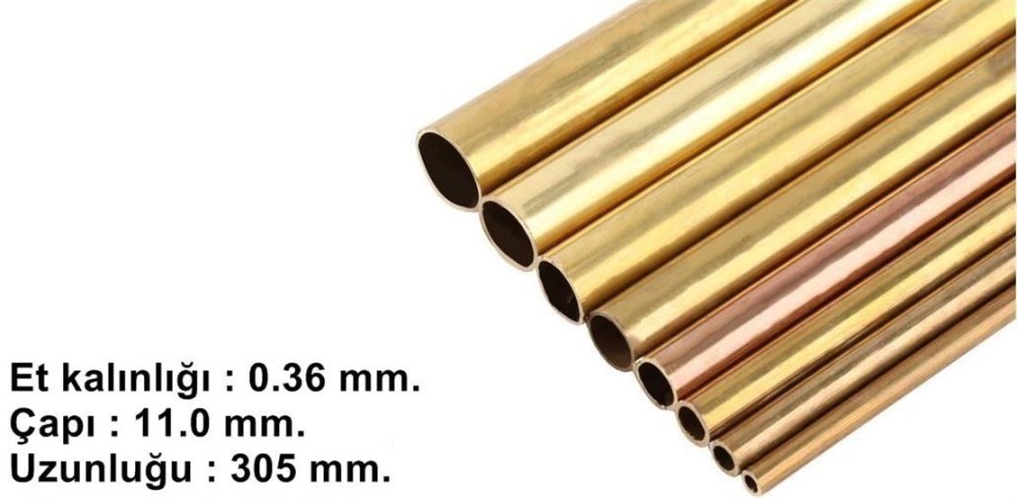 10137 PRİNÇ YUVARLAK BORU - 0.36 MM. ÇEPERLİ -11,1