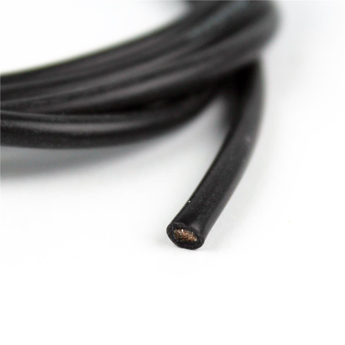 Himax 22 AWG / 0.35 mm. Silicone Cable, Black, 1 Meter