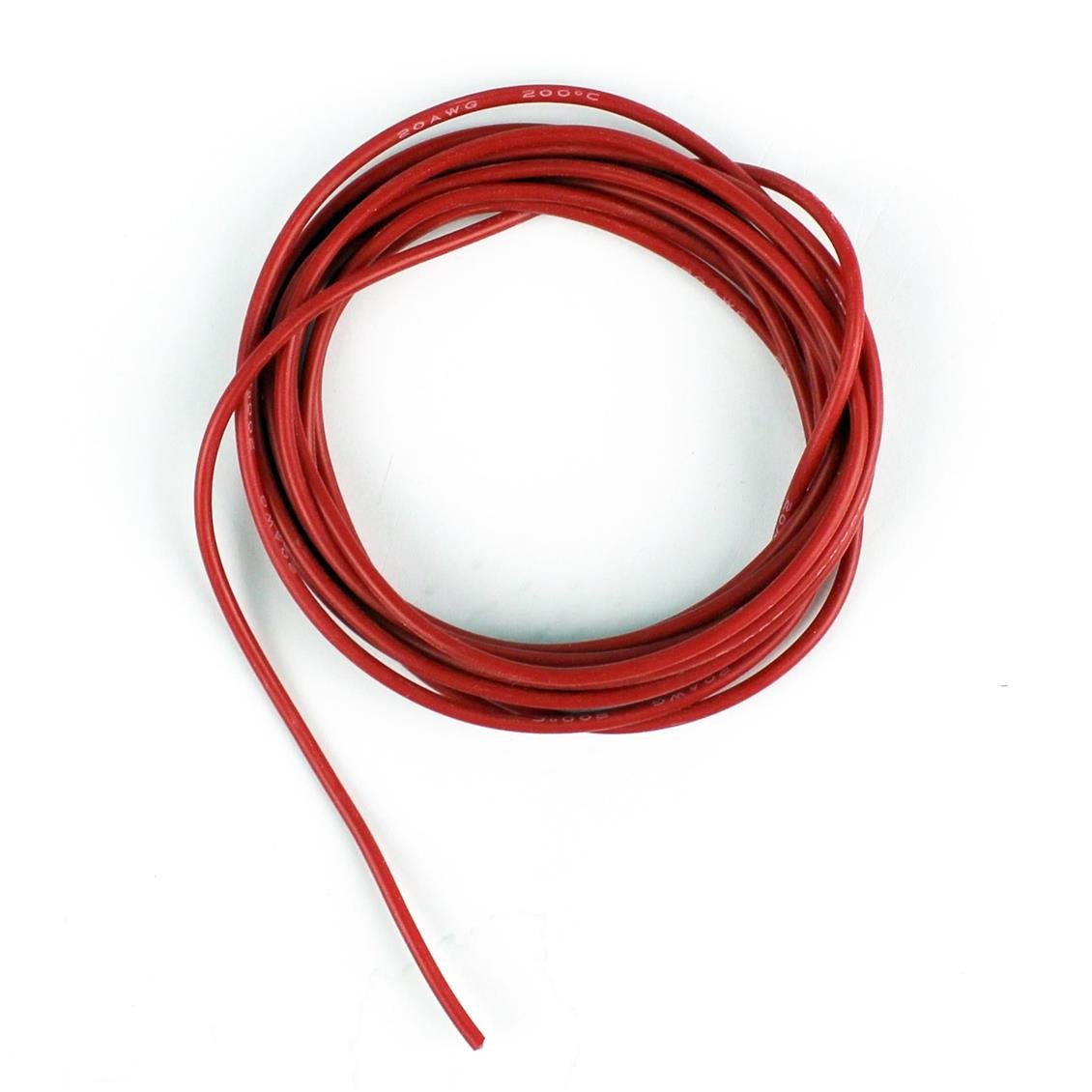 20 AWG / 0.50 mm. Silikon Kablo, Kırmızı, 2 Metre