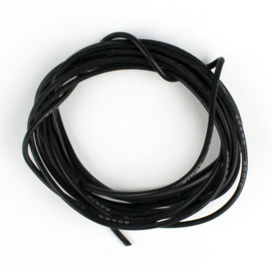 20 AWG / 0.50 mm. Silikon Kablo, Siyah, 2 Metre