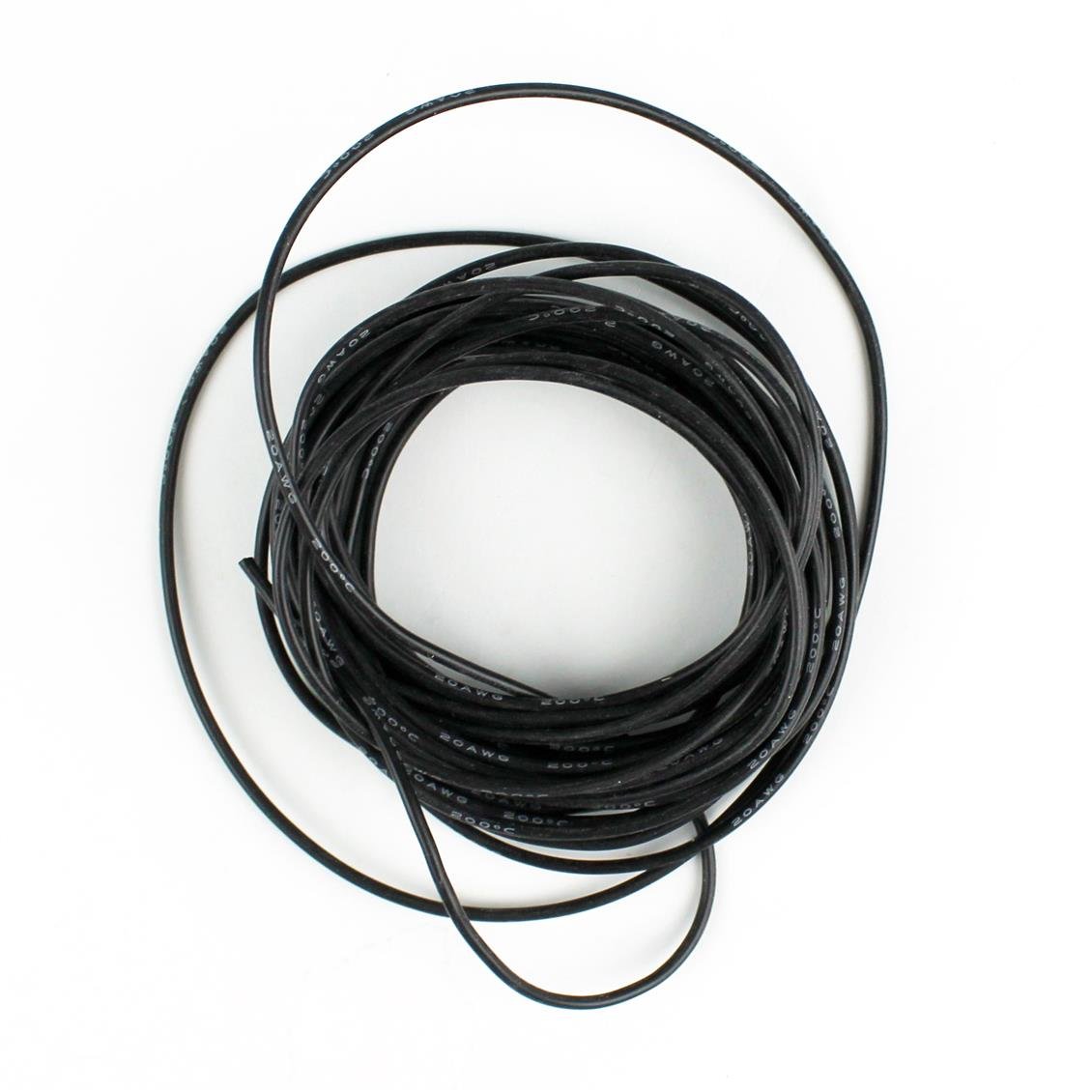 20 AWG / 0.50 mm. Silikon Kablo, Siyah, 5 Metre