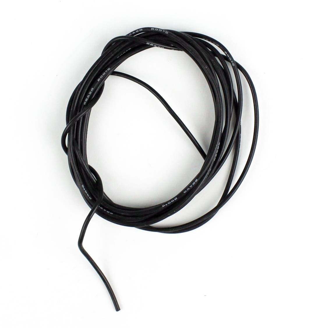 22 AWG / 0.35 mm. Silikon Kablo, Siyah, 2 Metre